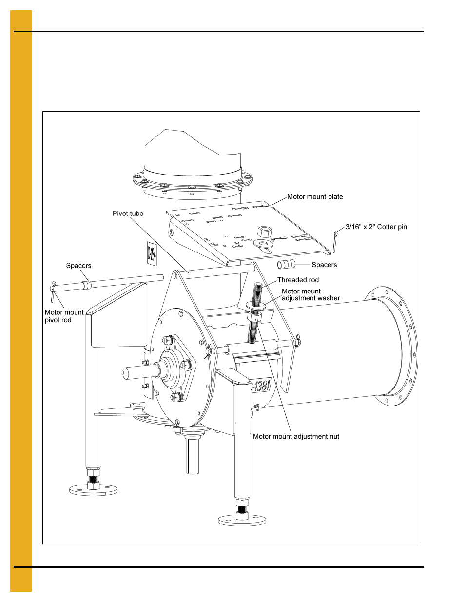 Installing the motor mount plate | Grain Systems Unload Augers PNEG-1556 User Manual | Page 16 / 58