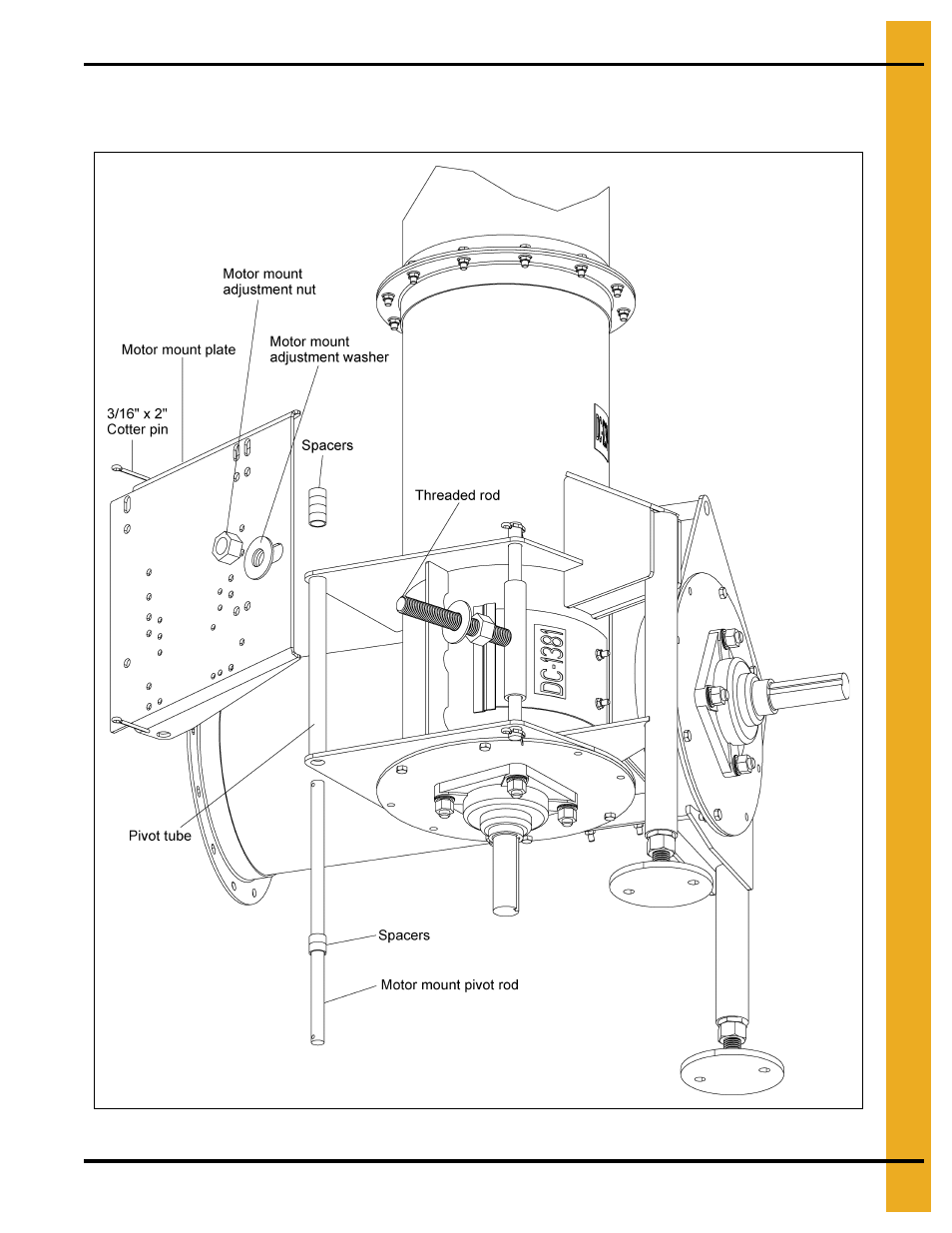 Installing the motor mount plate (continued) | Grain Systems Unload Augers PNEG-1556 User Manual | Page 17 / 58