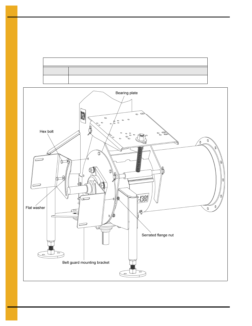 Installing the belt guard brackets, Installation | Grain Systems Unload Augers PNEG-1556 User Manual | Page 20 / 58