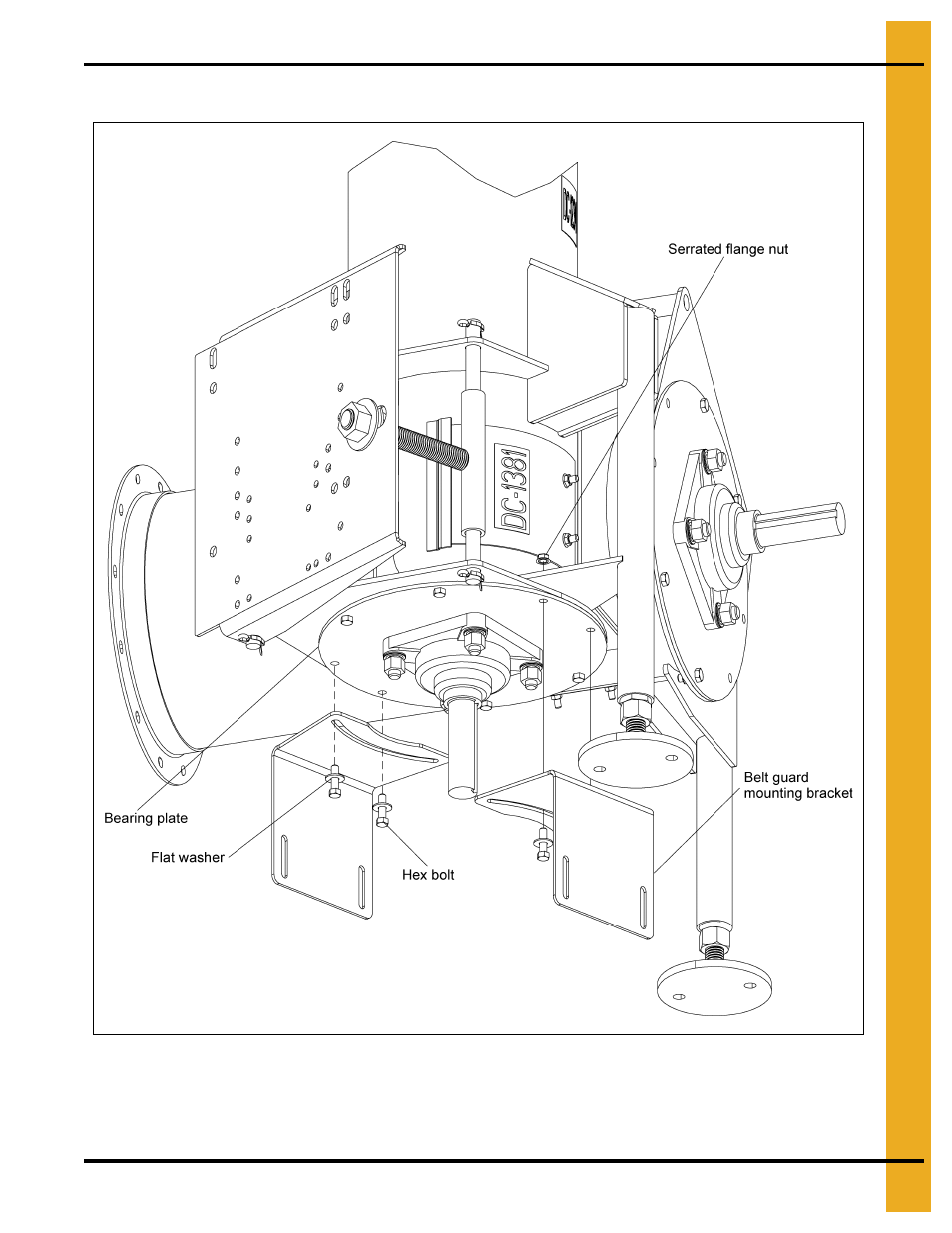 Installing the belt guard brackets (continued) | Grain Systems Unload Augers PNEG-1556 User Manual | Page 21 / 58