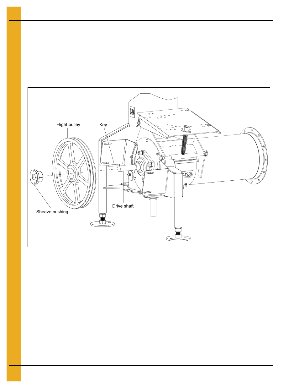 Installing the pulley | Grain Systems Unload Augers PNEG-1556 User Manual | Page 22 / 58