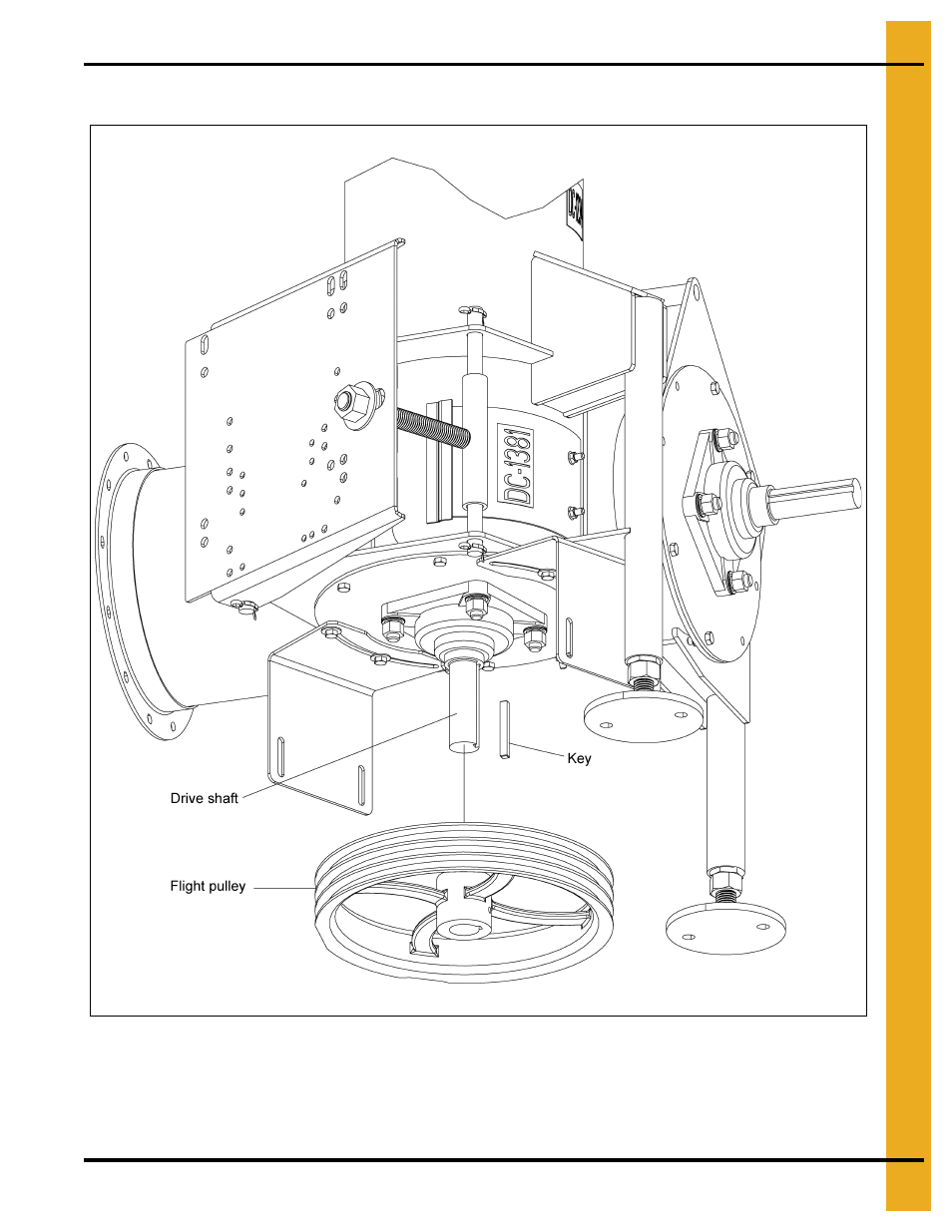 Installing the pulley (continued) | Grain Systems Unload Augers PNEG-1556 User Manual | Page 23 / 58