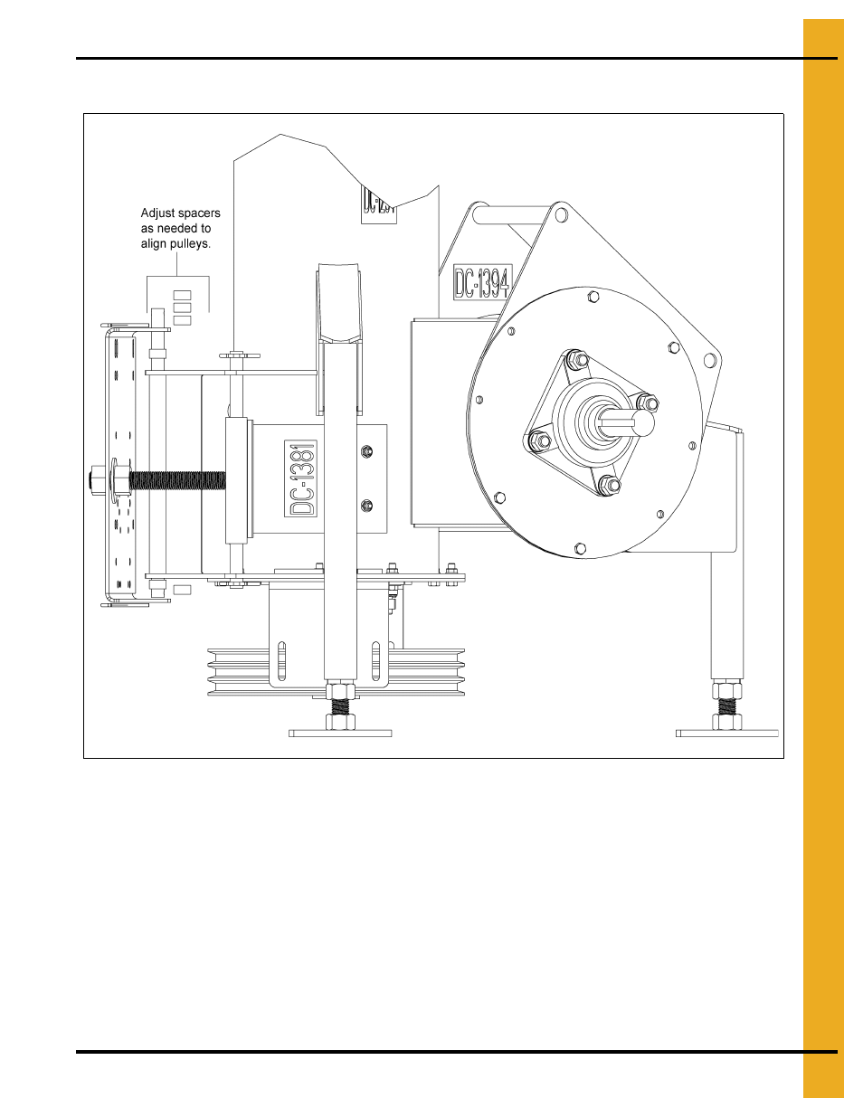 Installing the belts, Installing the motor (continued) | Grain Systems Unload Augers PNEG-1556 User Manual | Page 25 / 58