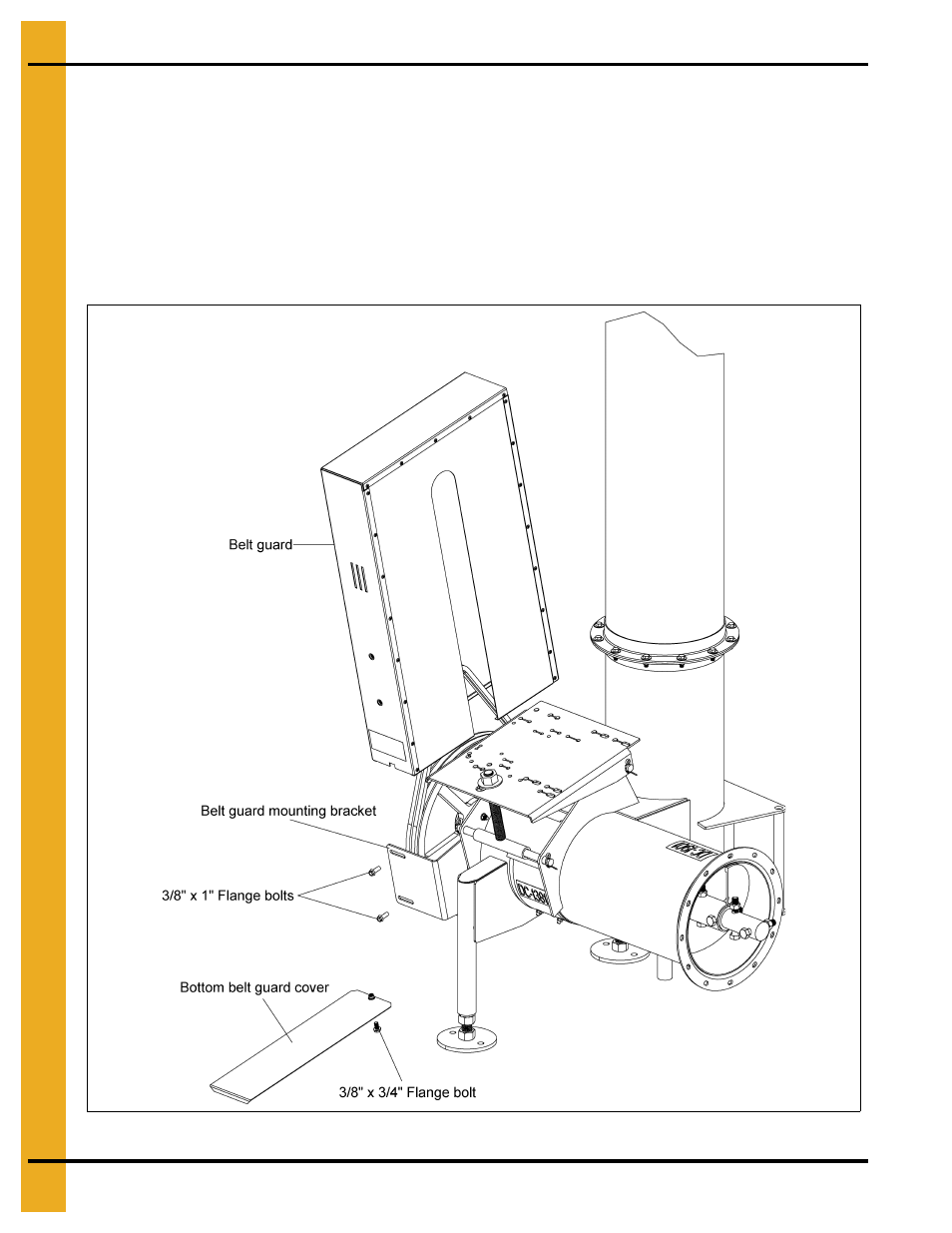 Installing the belt guard | Grain Systems Unload Augers PNEG-1556 User Manual | Page 26 / 58