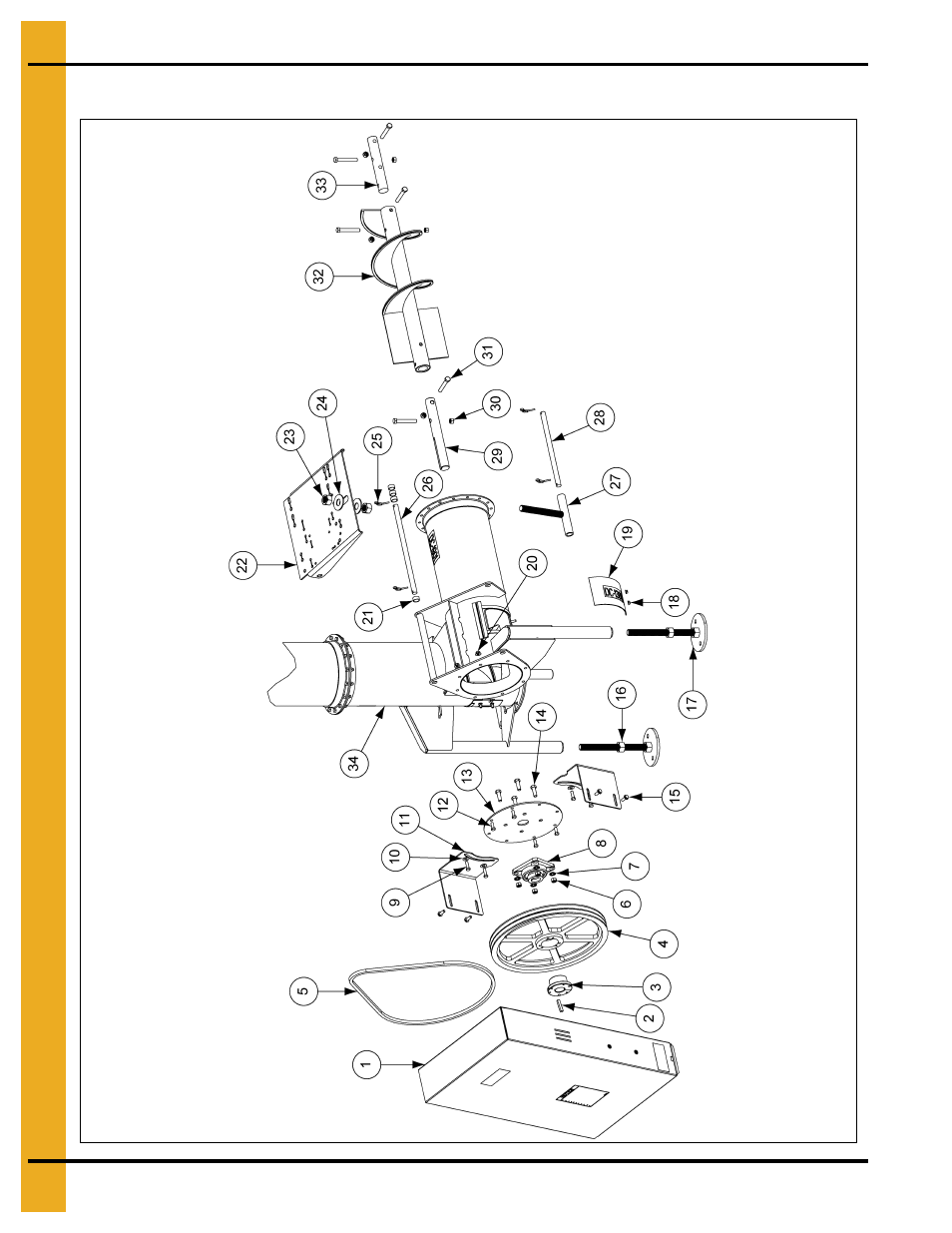 10" horizontal drive parts | Grain Systems Unload Augers PNEG-1556 User Manual | Page 46 / 58