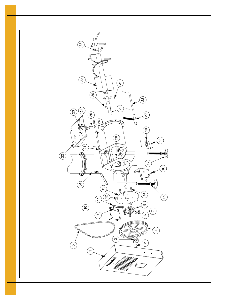 12" horizontal drive parts | Grain Systems Unload Augers PNEG-1556 User Manual | Page 48 / 58