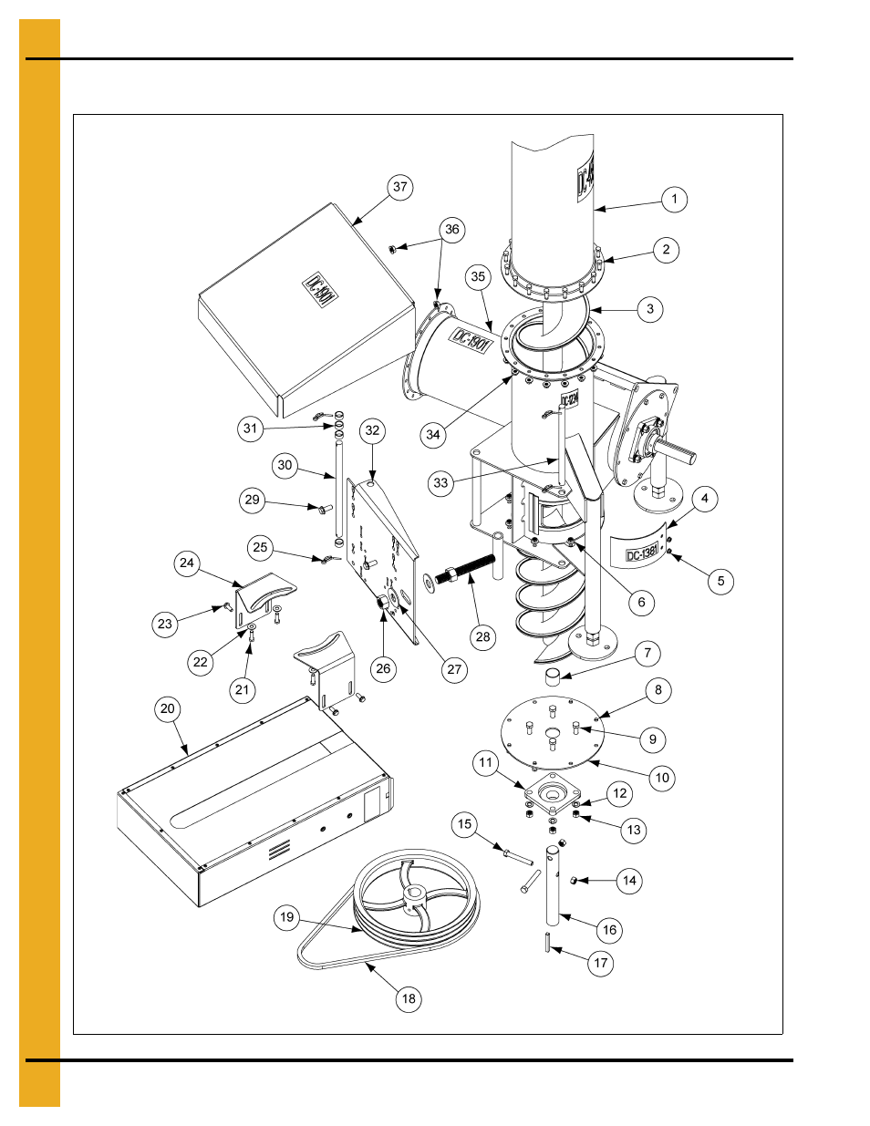 10" vertical drive parts | Grain Systems Unload Augers PNEG-1556 User Manual | Page 52 / 58