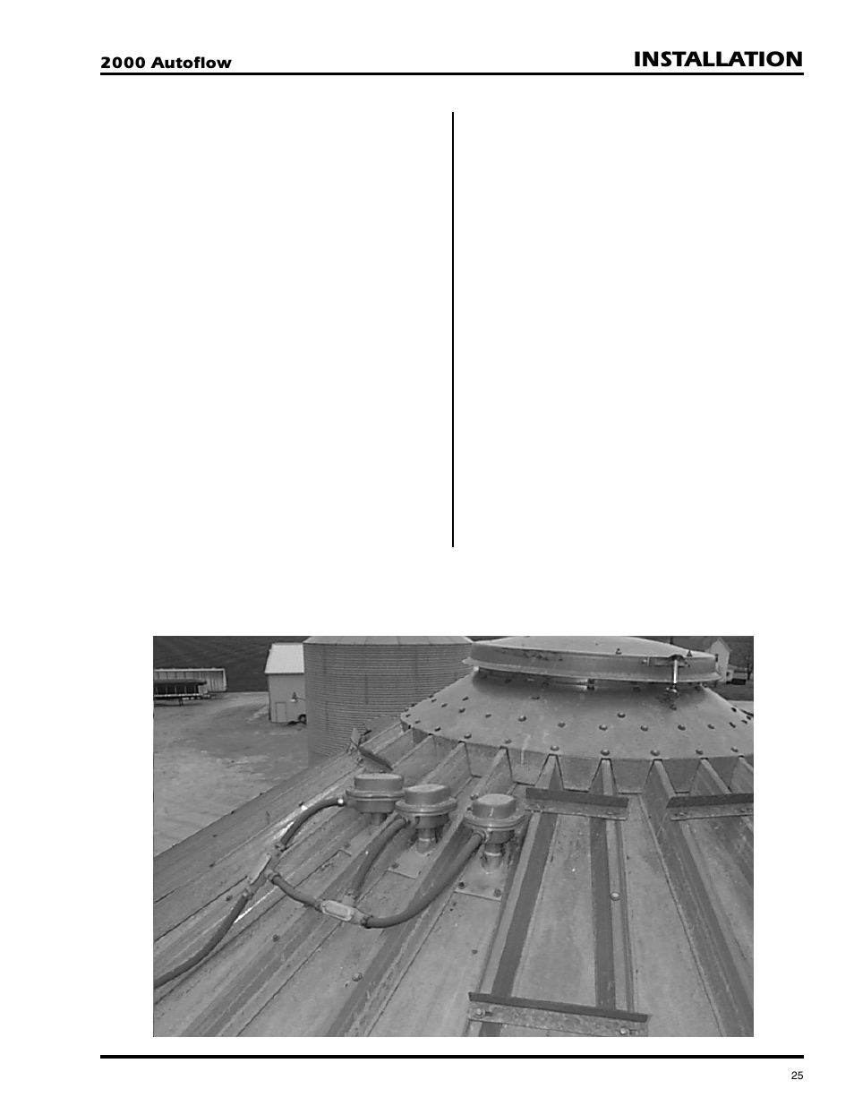 Installation, Drying chamber rotary switches mounted in bin roof | Grain Systems PNEG-673 User Manual | Page 25 / 57