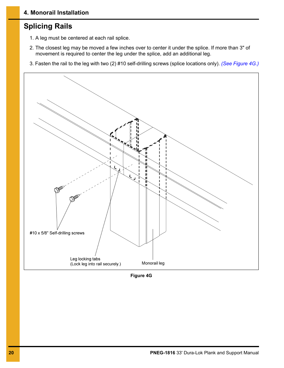 Splicing rails | Grain Systems Bin Flooring PNEG-1816 User Manual | Page 20 / 42