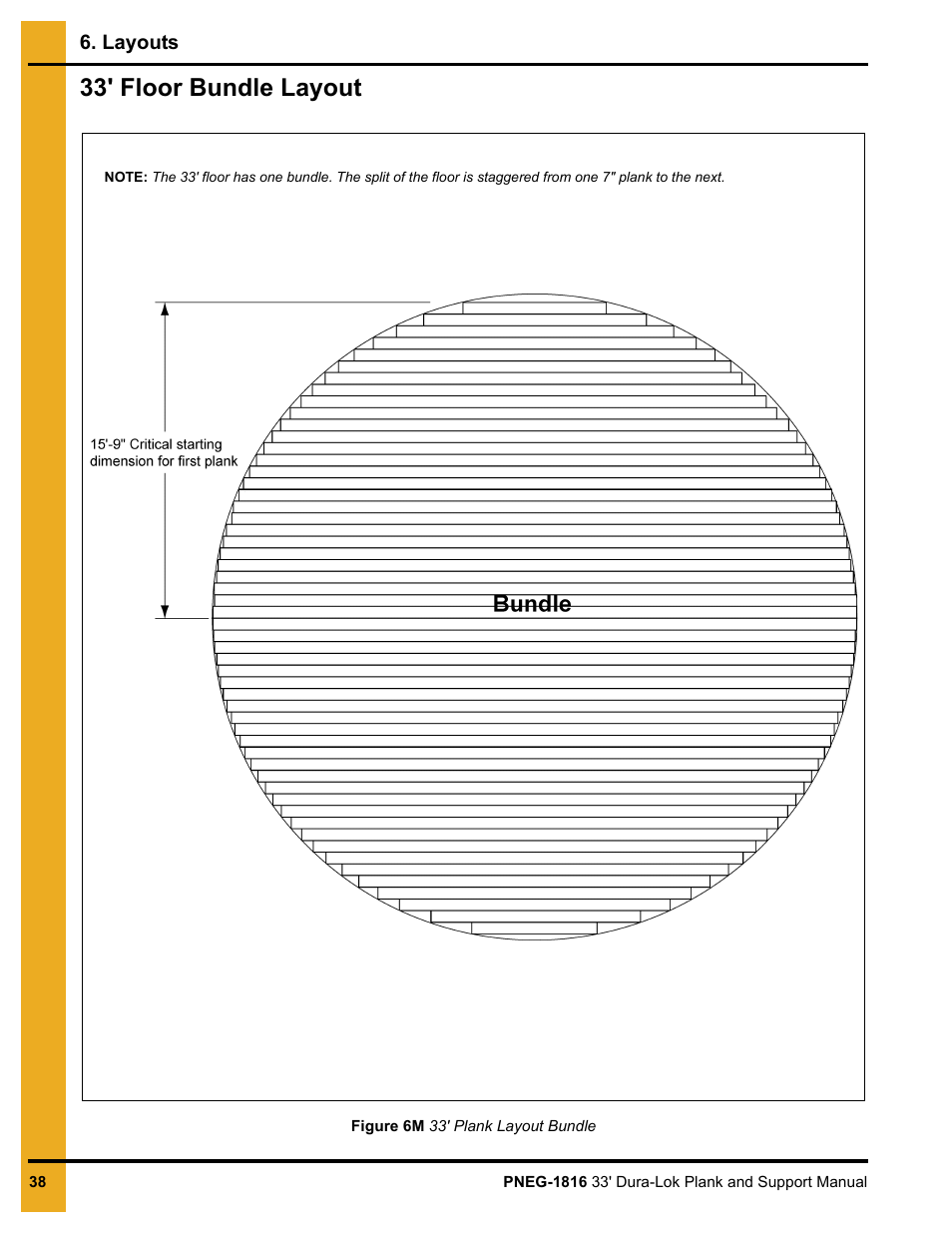 33' floor bundle layout | Grain Systems Bin Flooring PNEG-1816 User Manual | Page 38 / 42