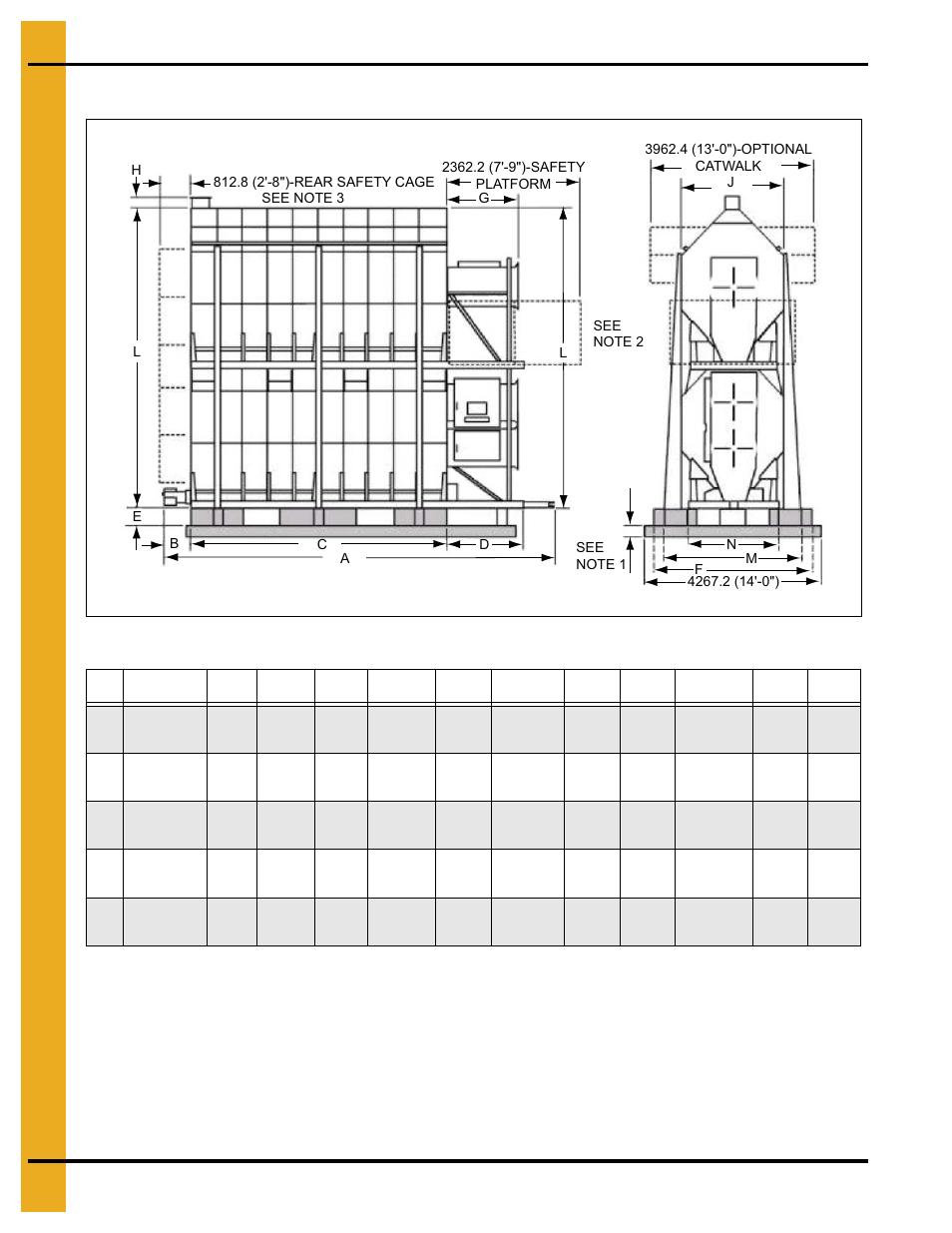 All stack specifications (continued), Specifications | Grain Systems PNEG-1717 User Manual | Page 26 / 88