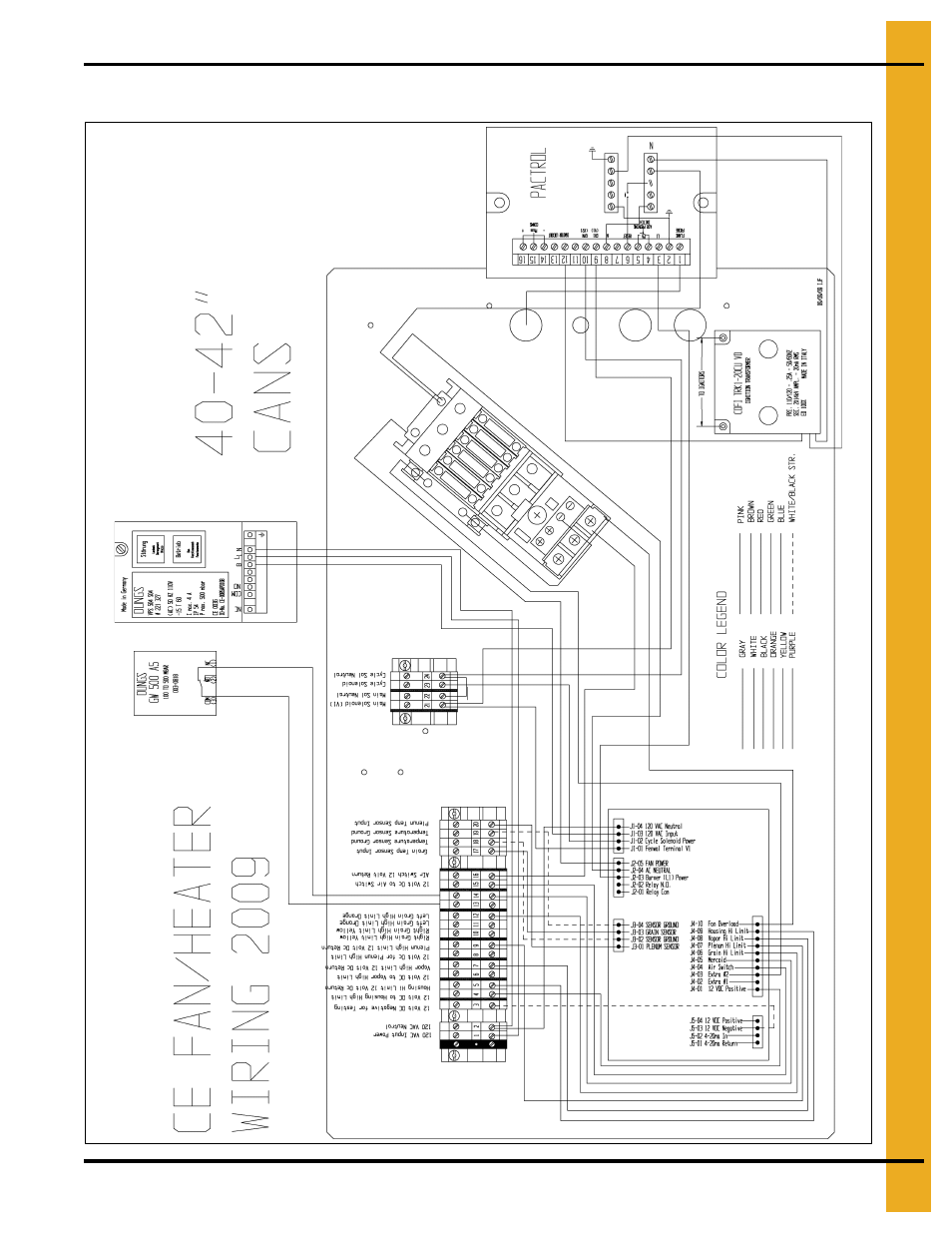 Vision schematics and wiring diagrams, Chapter 11 vision schematics and wiring diagrams, Fan/heater standard | Grain Systems PNEG-1717 User Manual | Page 59 / 88