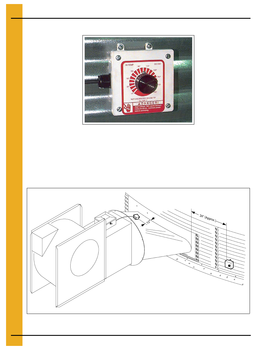 Transition high-limit installation, Plenum thermostat mounting (continued) | Grain Systems PNEG-823 User Manual | Page 14 / 42