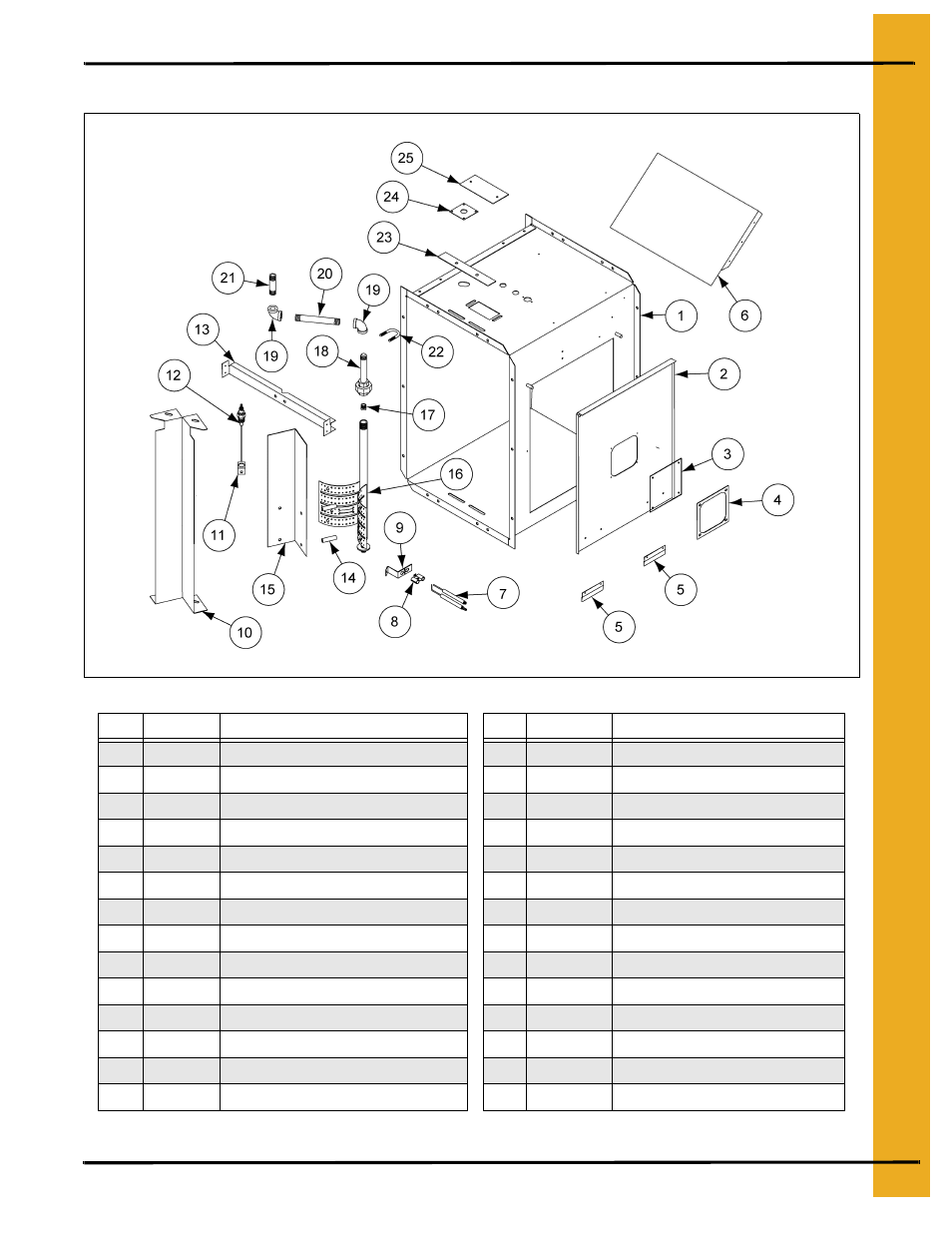 40 hp dw low-temperature heater parts, Parts list | Grain Systems PNEG-823 User Manual | Page 37 / 42