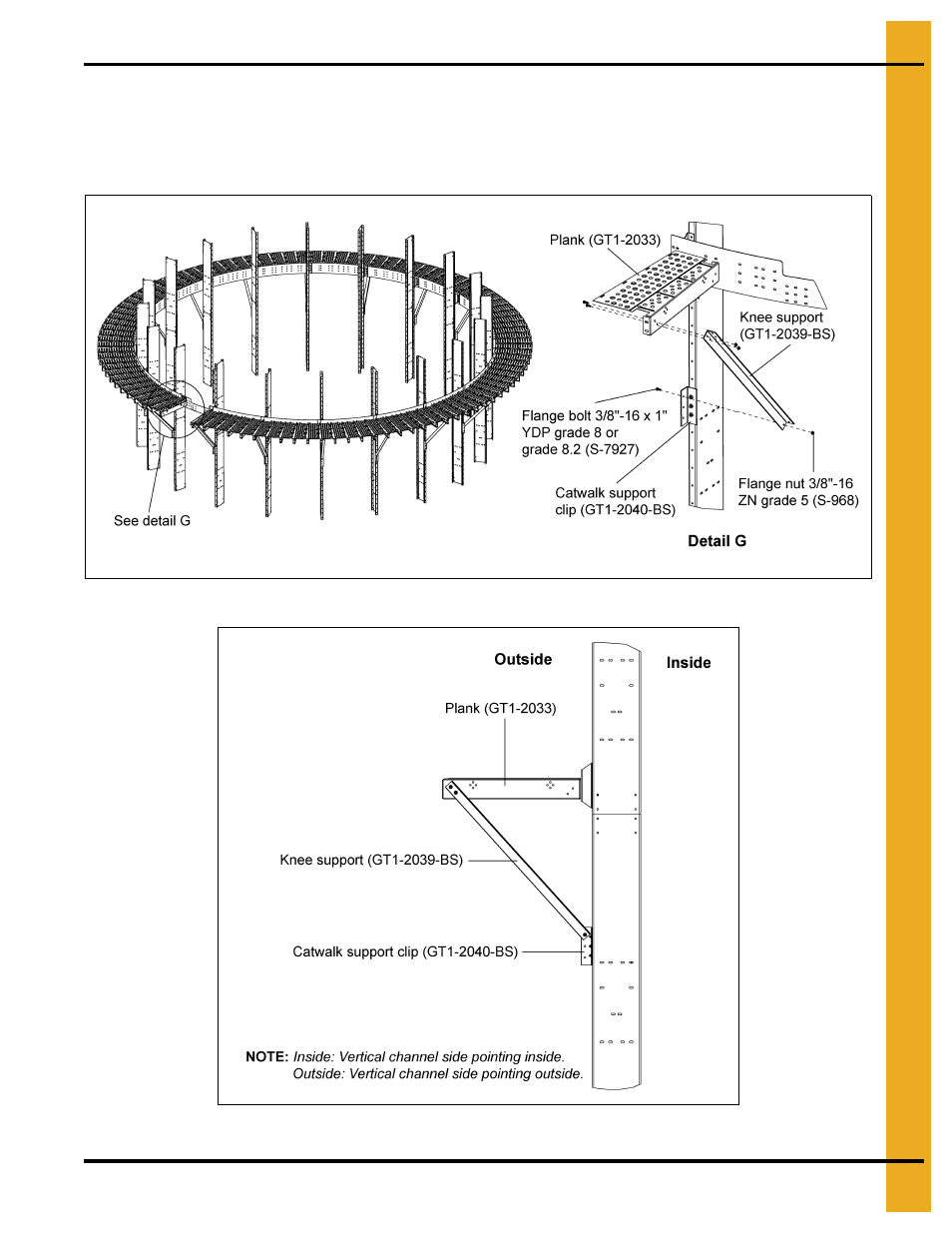 Installing knee support (gt1-2039-bs) | Grain Systems PNEG-1876 User Manual | Page 19 / 80