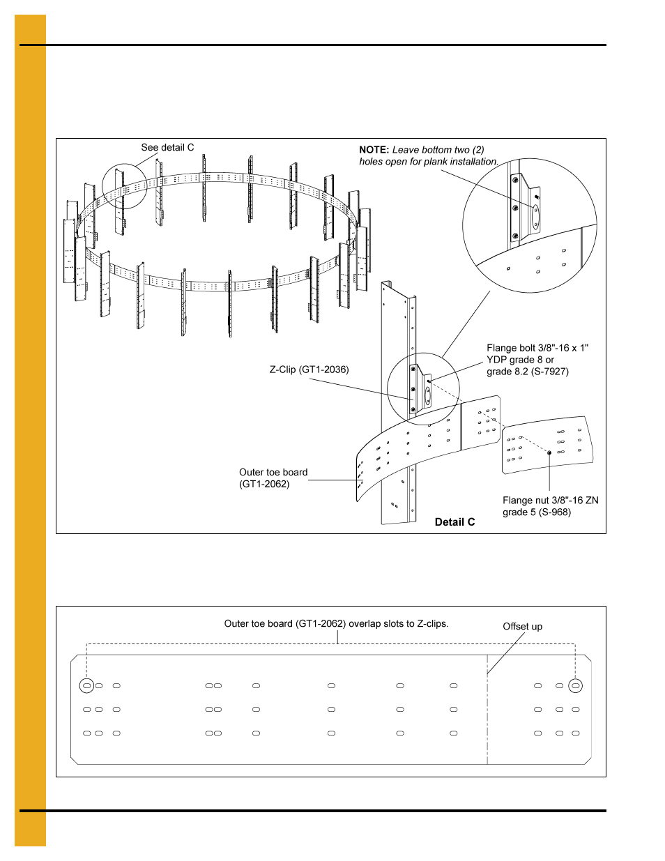 Installing outer toe board (gt1-2062) | Grain Systems PNEG-1876 User Manual | Page 32 / 80