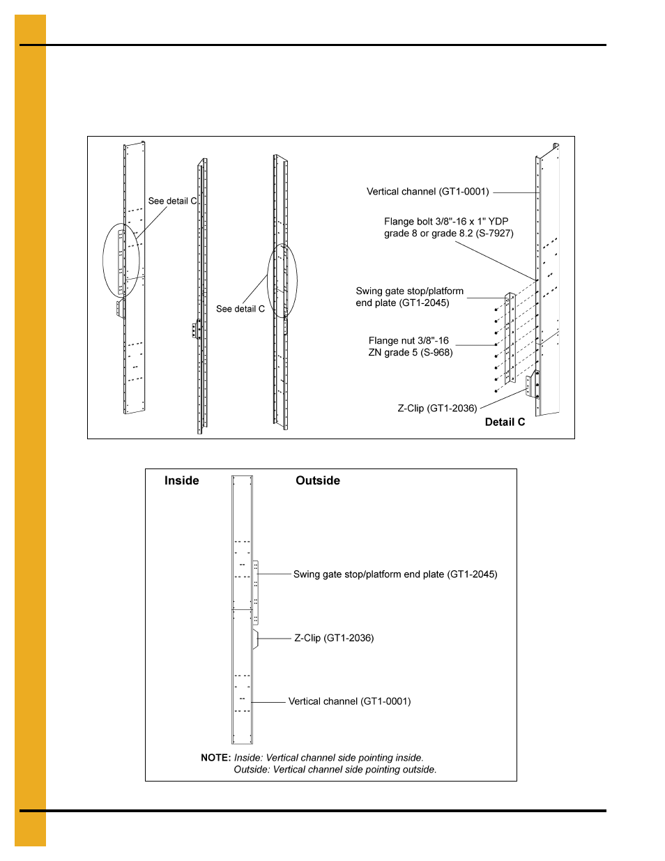 Installing swing gate stop (gt1-2045) | Grain Systems PNEG-1876 User Manual | Page 44 / 80