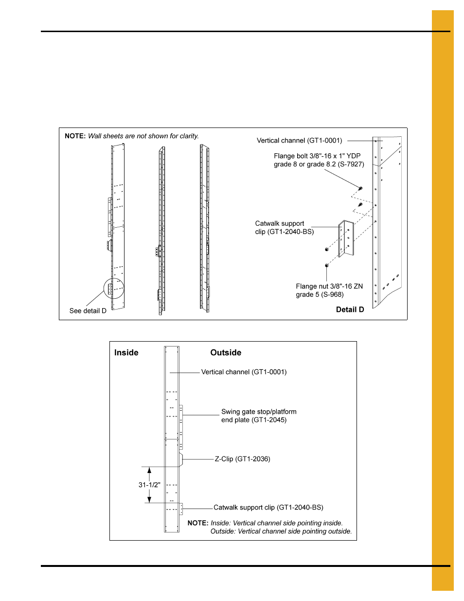 Installing catwalk support clip (gt1-2040-bs) | Grain Systems PNEG-1876 User Manual | Page 45 / 80