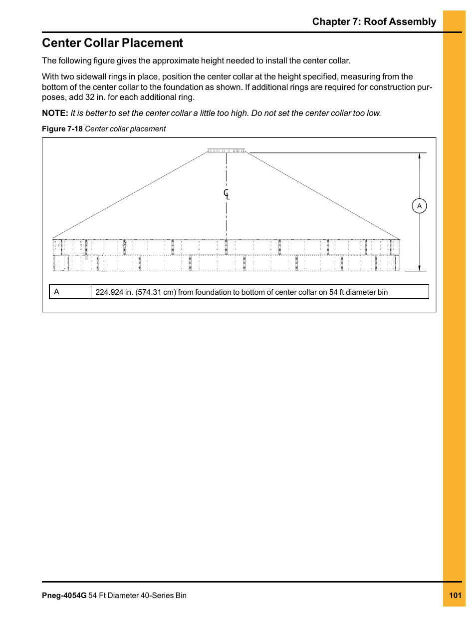Center collar placement | Grain Systems Tanks PNEG-4054G User Manual | Page 101 / 168