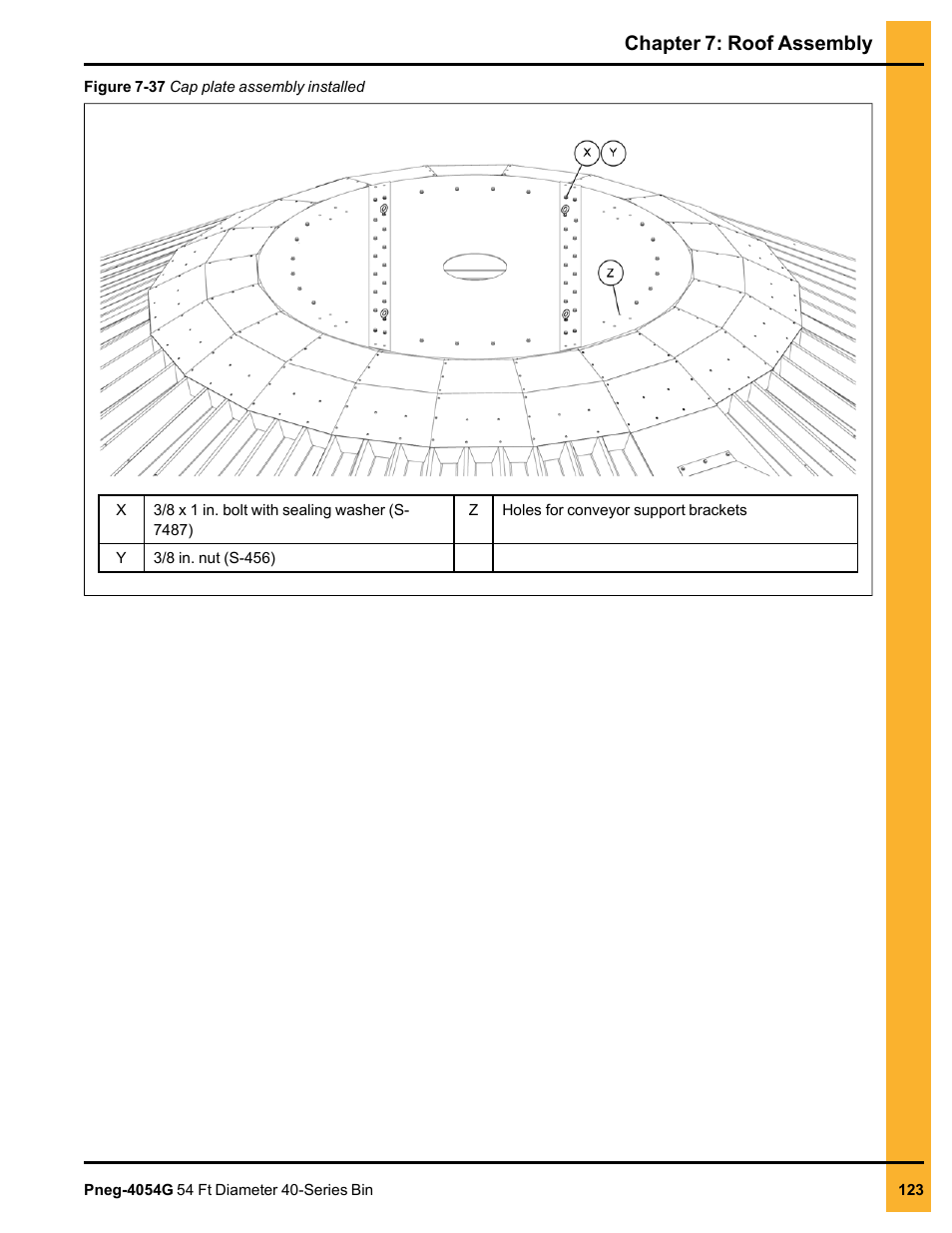 Chapter 7: roof assembly | Grain Systems Tanks PNEG-4054G User Manual | Page 123 / 168