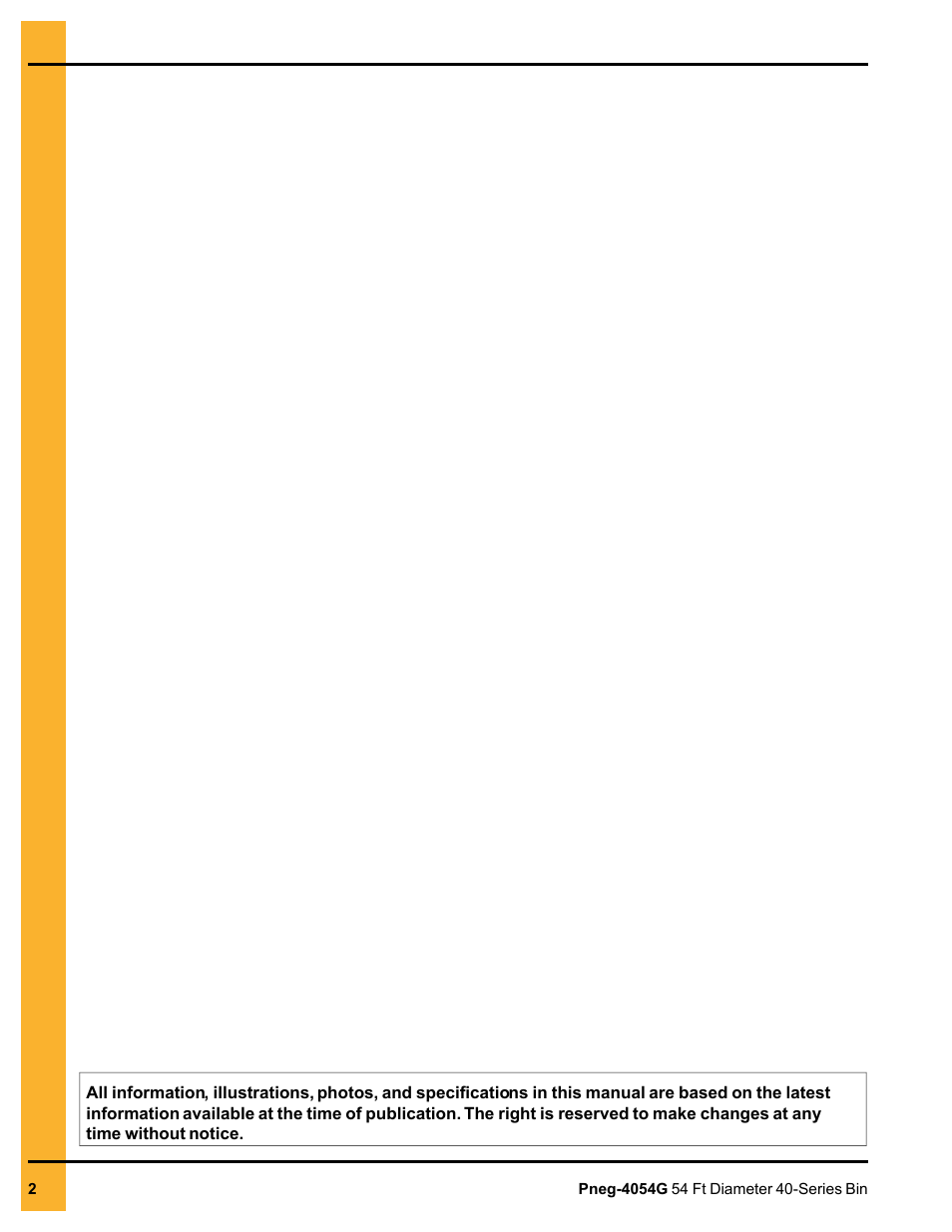 54 ft diameter bin — gammaconstruction manual | Grain Systems Tanks PNEG-4054G User Manual | Page 2 / 168