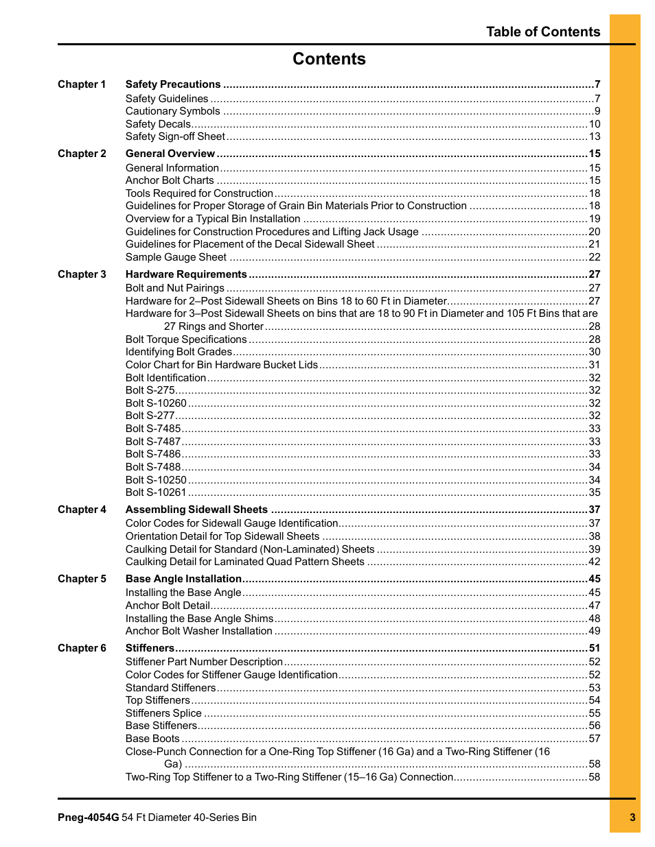 Grain Systems Tanks PNEG-4054G User Manual | Page 3 / 168