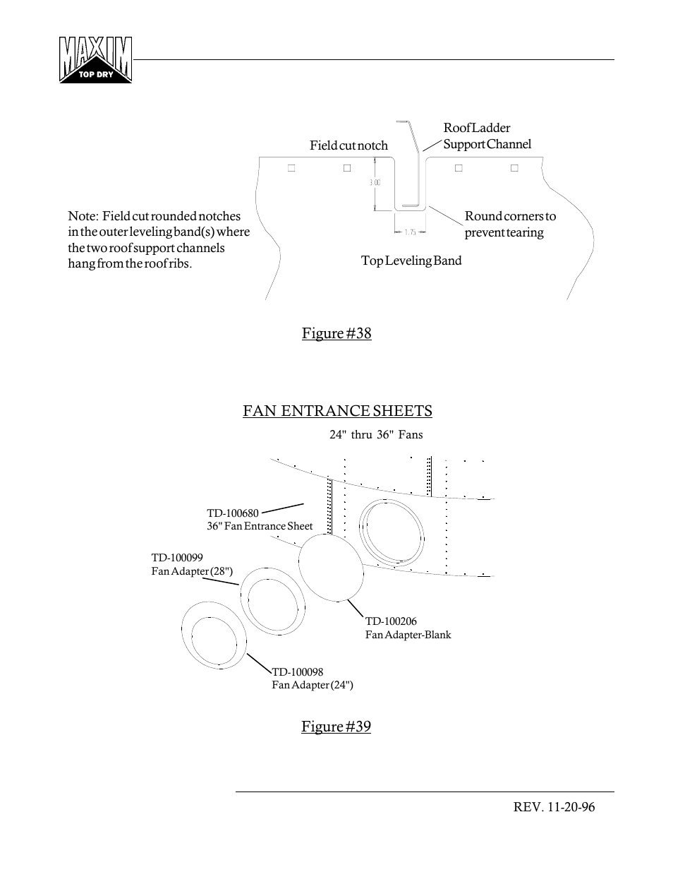 Figure #38, Figure #39, Fan entrance sheets | Grain Systems PNEG-366 User Manual | Page 32 / 51