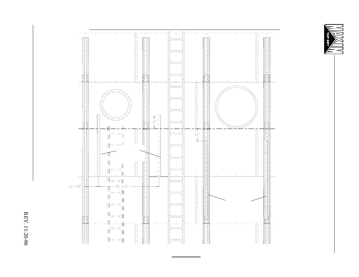 Figure #43, Detailed layout for proper location of platforms | Grain Systems PNEG-366 User Manual | Page 35 / 51