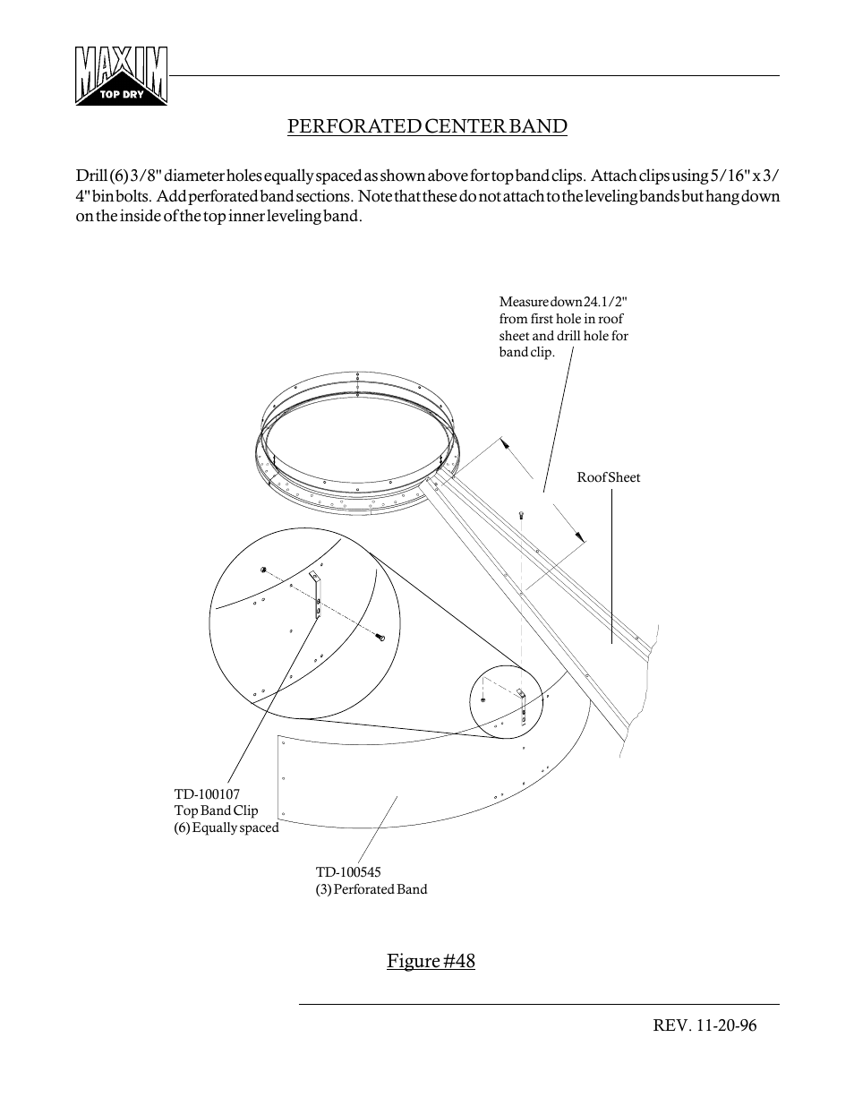 Perforated center band, Figure #48 | Grain Systems PNEG-366 User Manual | Page 40 / 51
