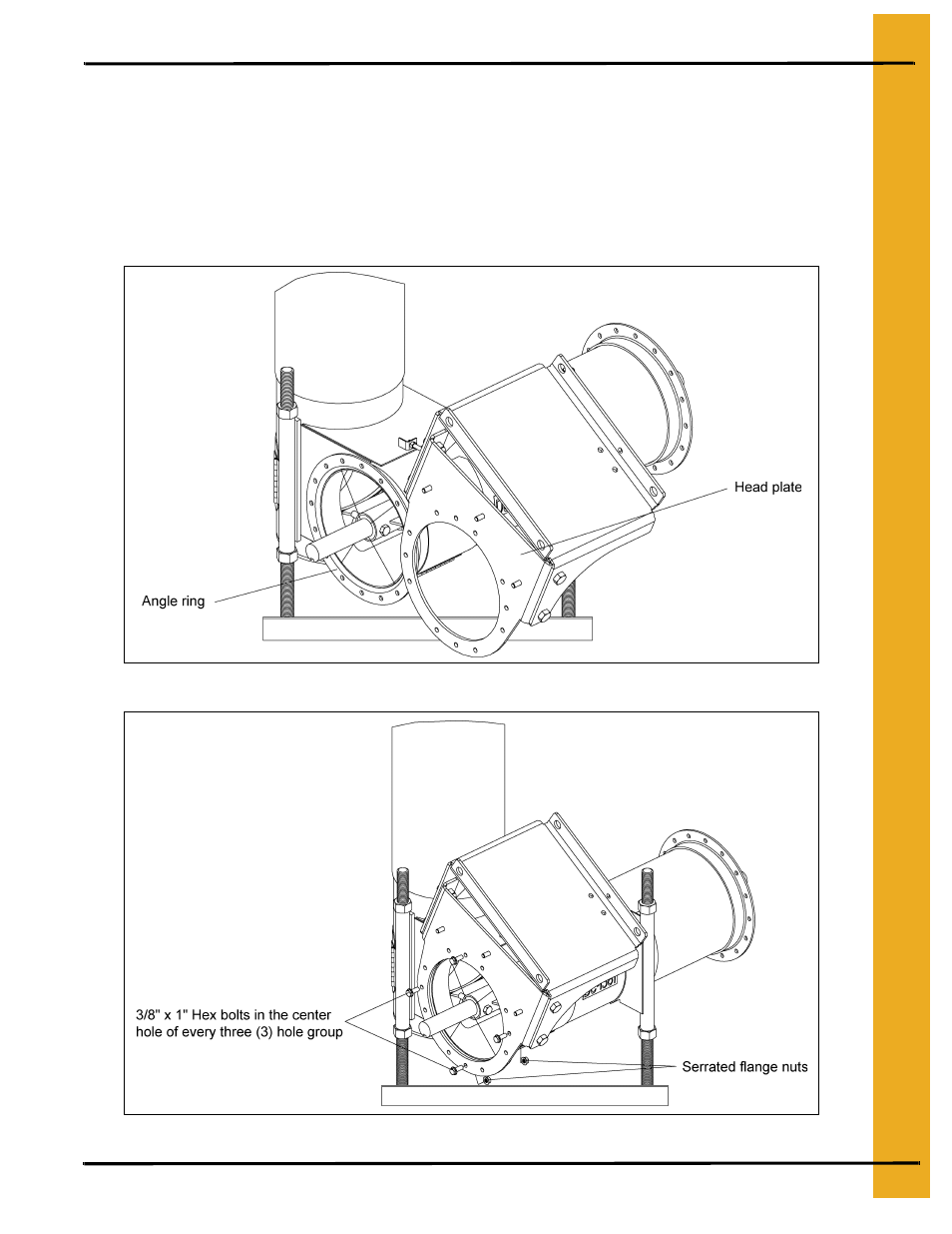 Install the head plate assembly to the auger | Grain Systems Unload Augers PNEG-1583 User Manual | Page 15 / 28