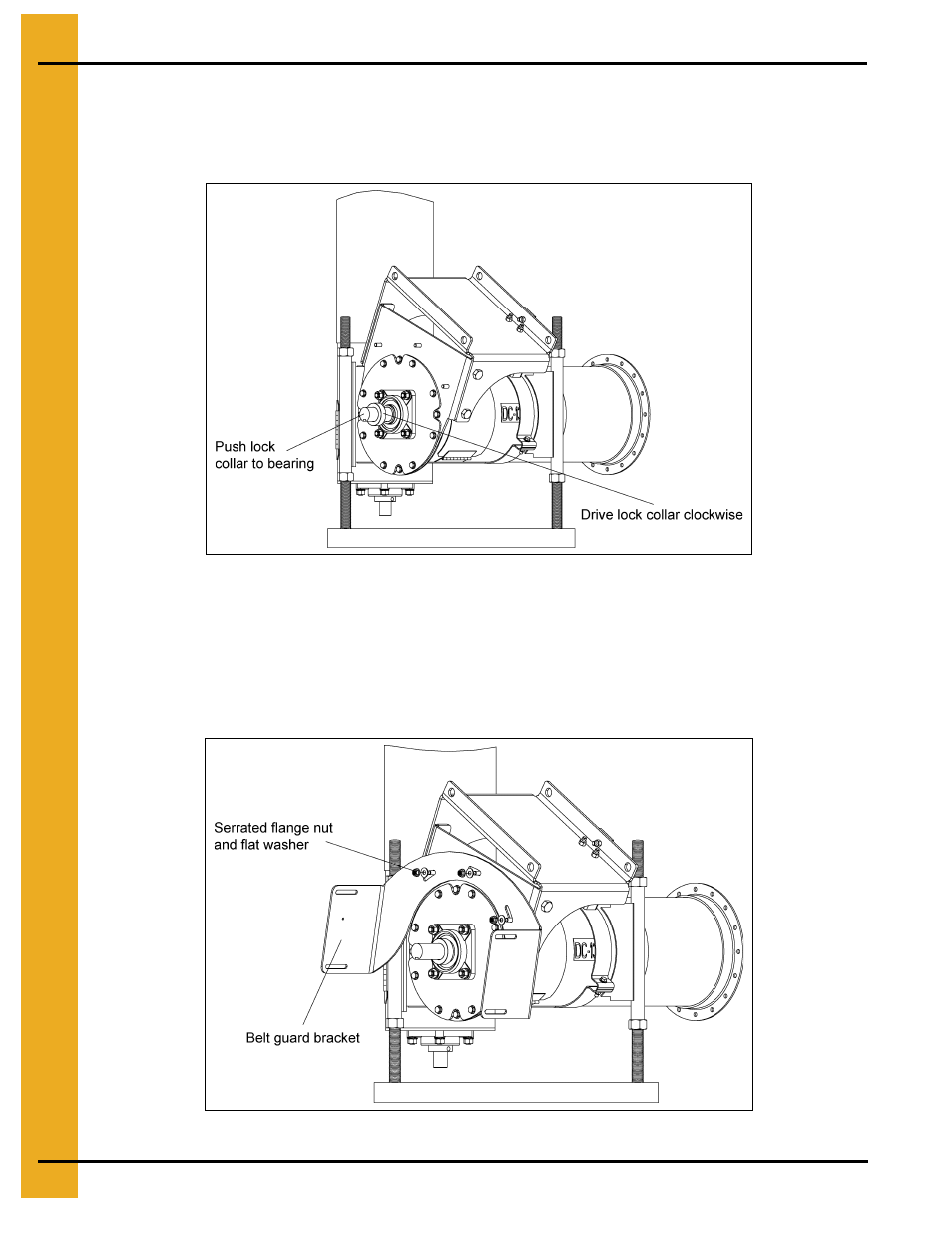 Assemble belt guard brackets to the head plate | Grain Systems Unload Augers PNEG-1583 User Manual | Page 18 / 28