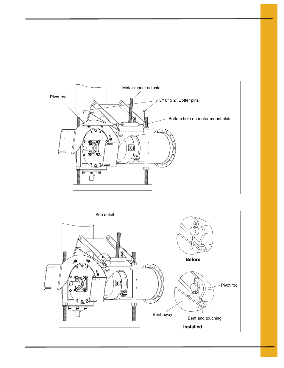 Install the motor mount adjuster | Grain Systems Unload Augers PNEG-1583 User Manual | Page 19 / 28