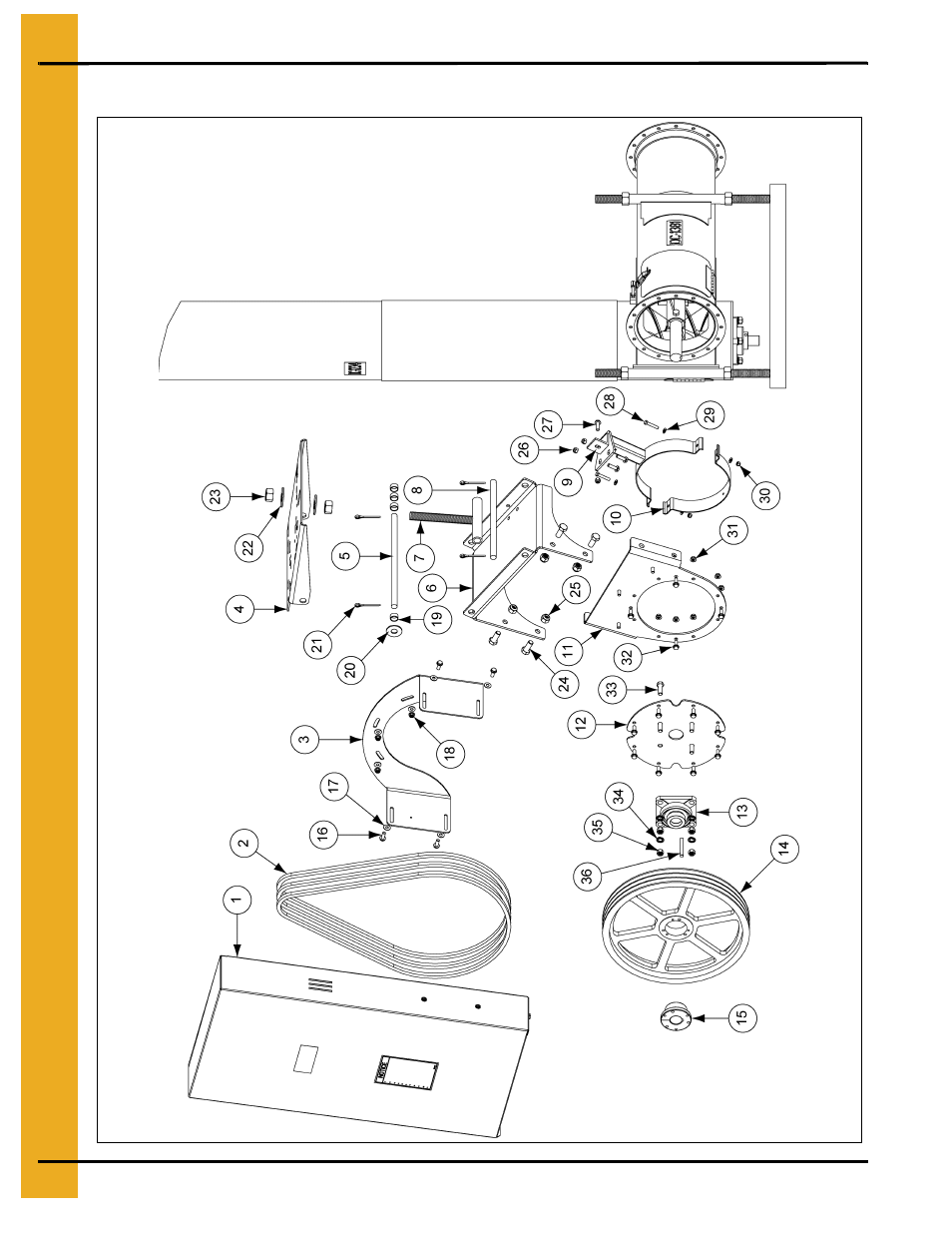 Parts list, Chapter 5 parts list, Replacement drive kit components | Grain Systems Unload Augers PNEG-1583 User Manual | Page 24 / 28