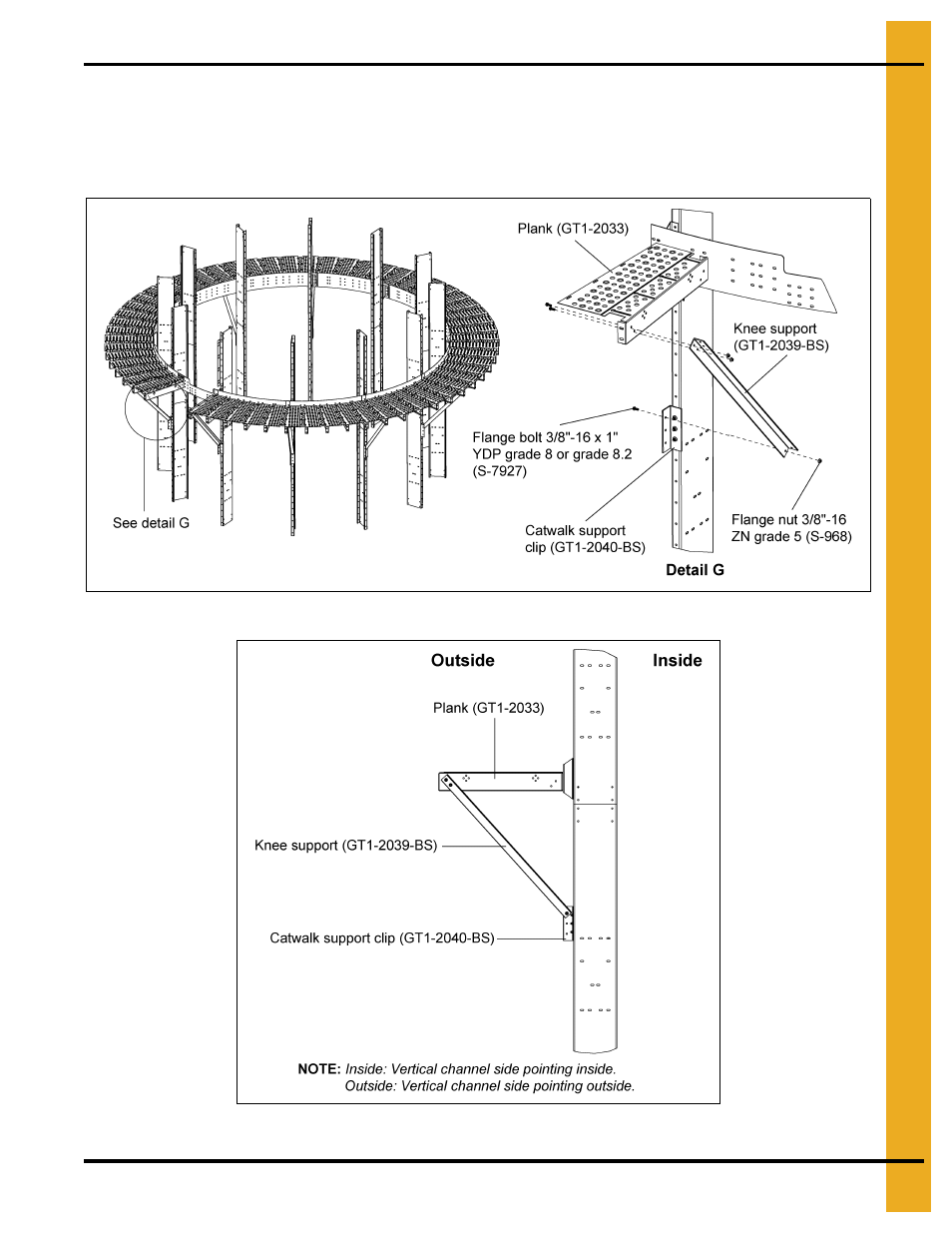 Installing knee support (gt1-2039-bs) | Grain Systems PNEG-1874 User Manual | Page 19 / 78