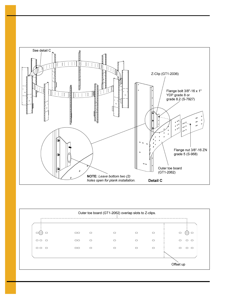 Installing outer toe board (gt1-2062) | Grain Systems PNEG-1874 User Manual | Page 32 / 78