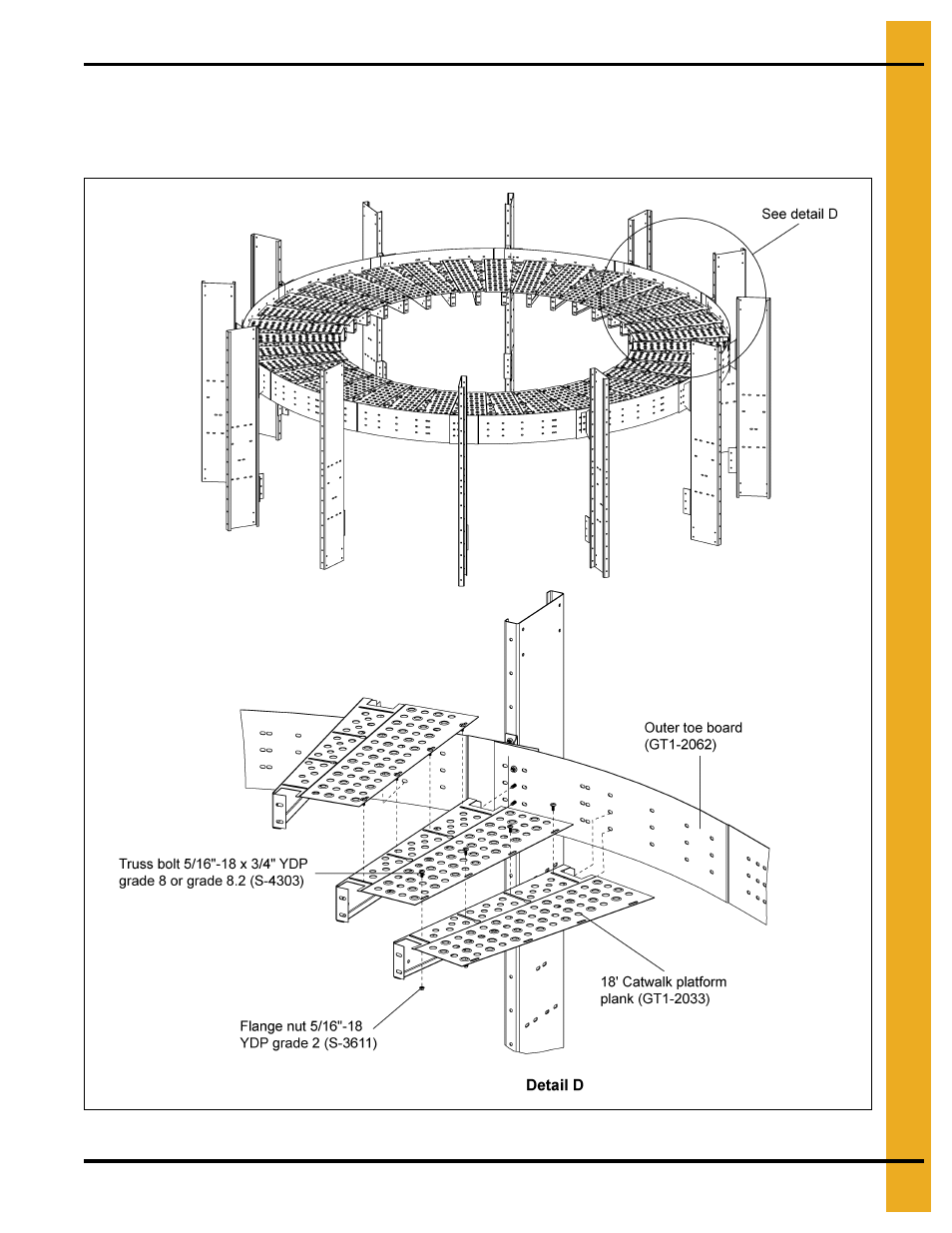 18' inside catwalk installation instructions | Grain Systems PNEG-1874 User Manual | Page 33 / 78