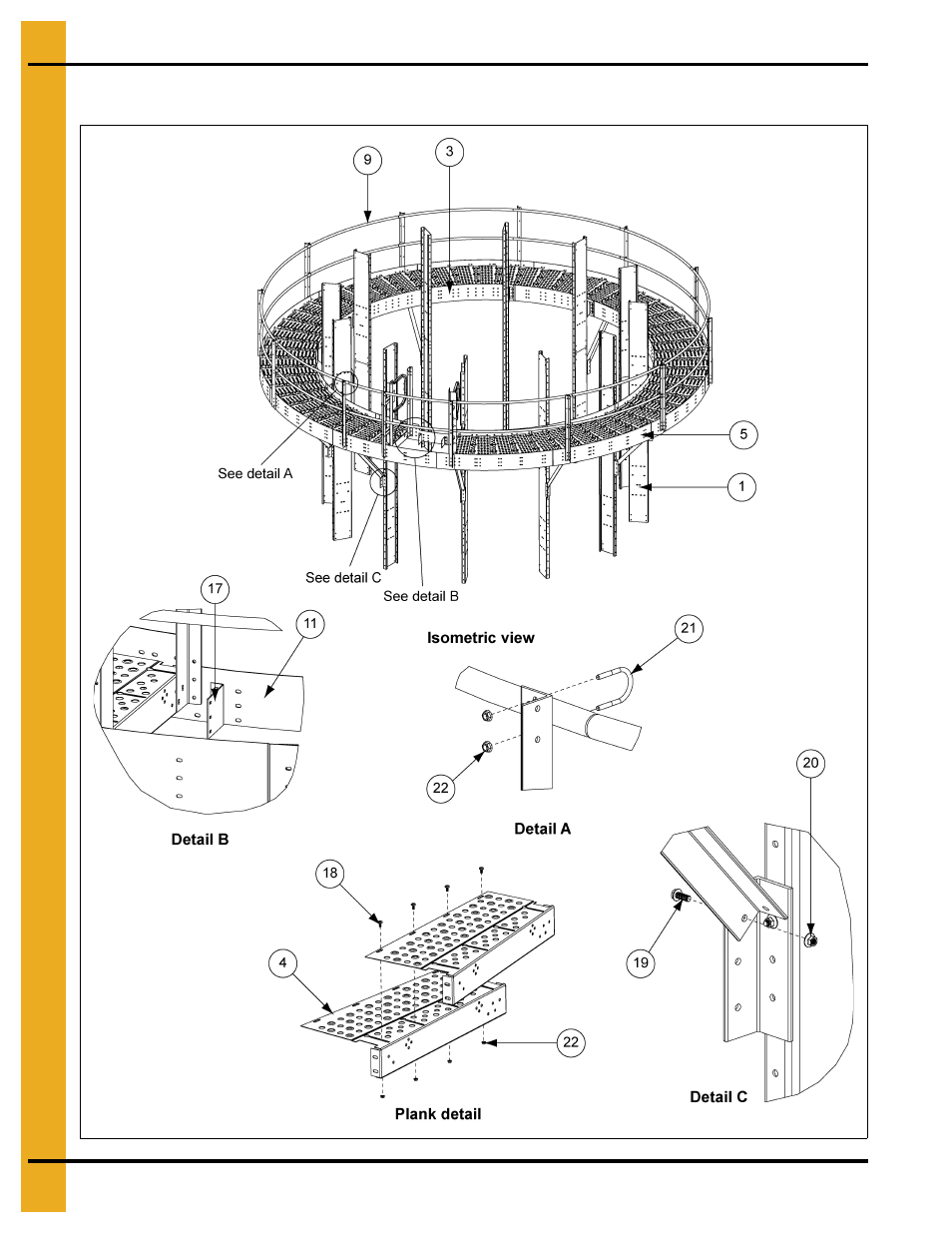 18' outside fan style catwalk (gt4-1039-18f) | Grain Systems PNEG-1874 User Manual | Page 60 / 78