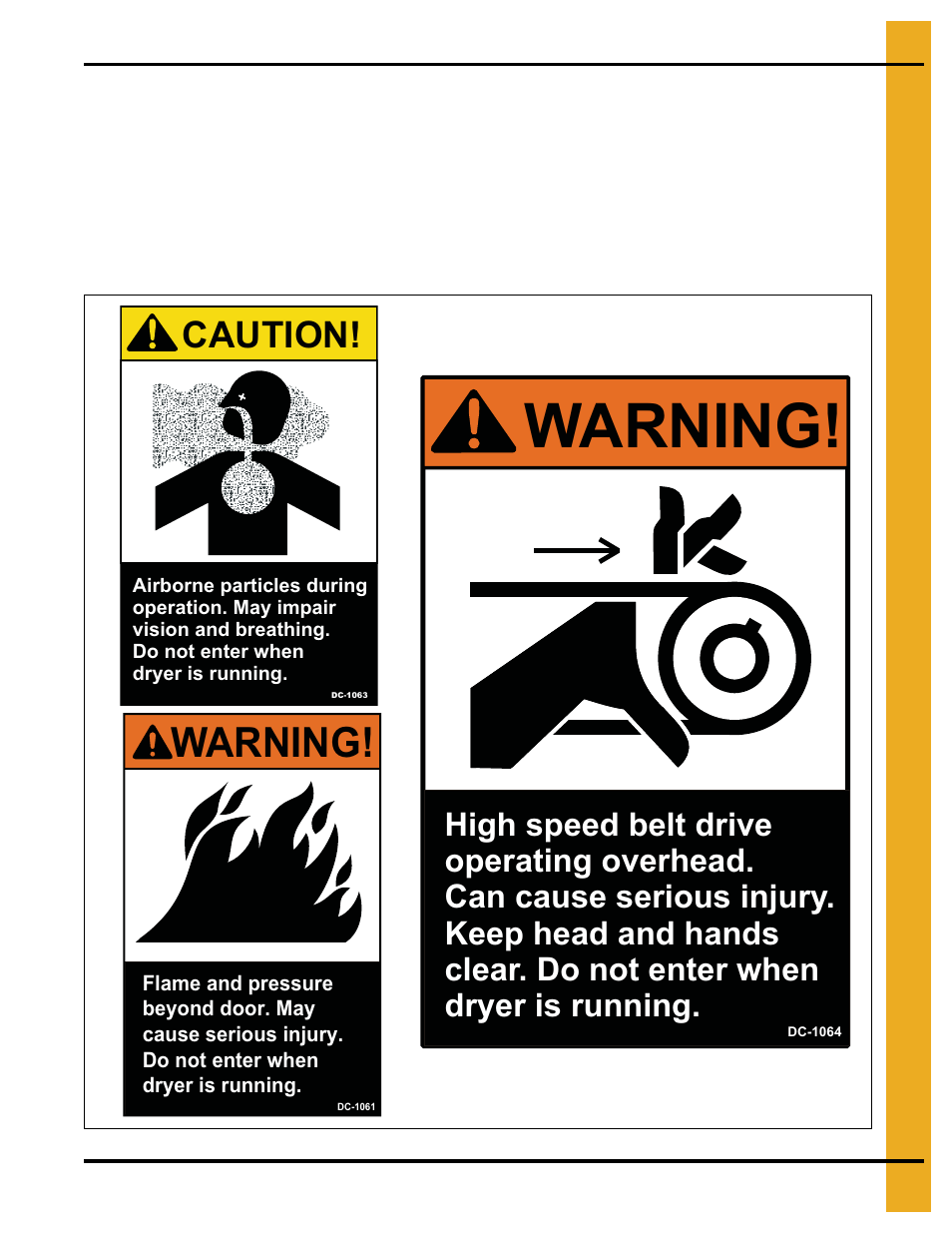 Decals, Chapter 2 decals, Warning | Caution | Grain Systems PNEG-1798 User Manual | Page 7 / 34