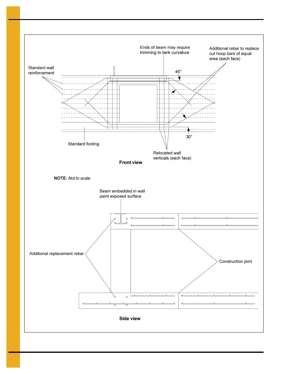 Rebar/beam details, Commercial tank foundation tunnels | Grain Systems Bin Accessories PNEG-318 User Manual | Page 150 / 180