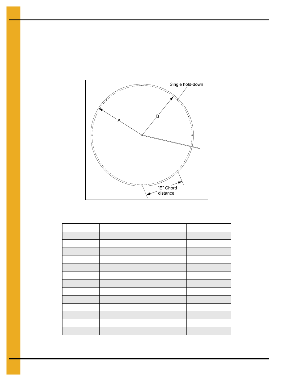 Frost free pad fcdl, Chapter 5 frost free pad fcdl, Anchor bolt placement | Grain Systems Bin Accessories PNEG-318 User Manual | Page 24 / 180