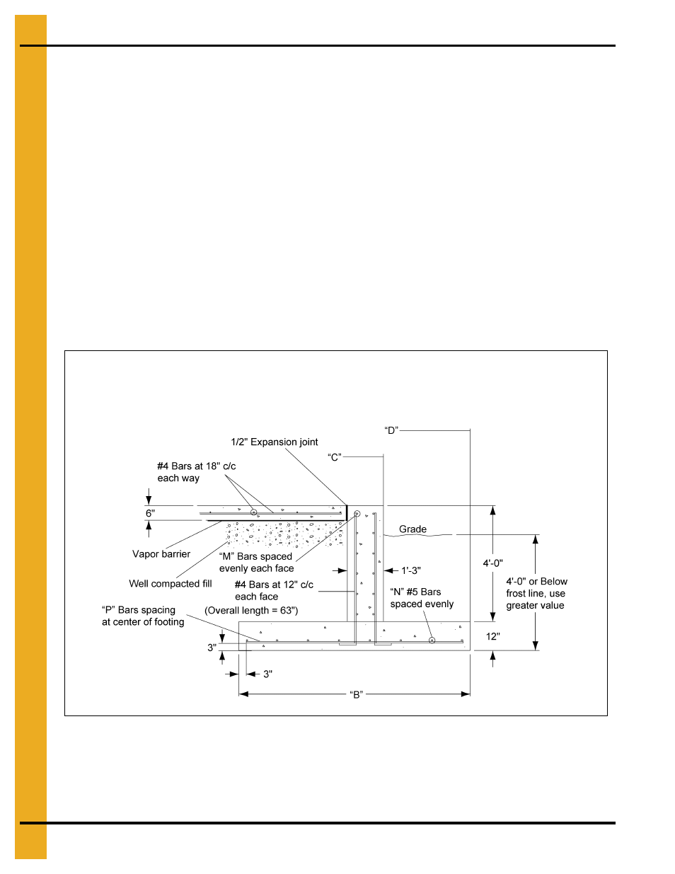 Inverted “t” fcdl, Chapter 6 inverted “t” fcdl, 3000 psf soil bearing capacity | Grain Systems Bin Accessories PNEG-318 User Manual | Page 30 / 180