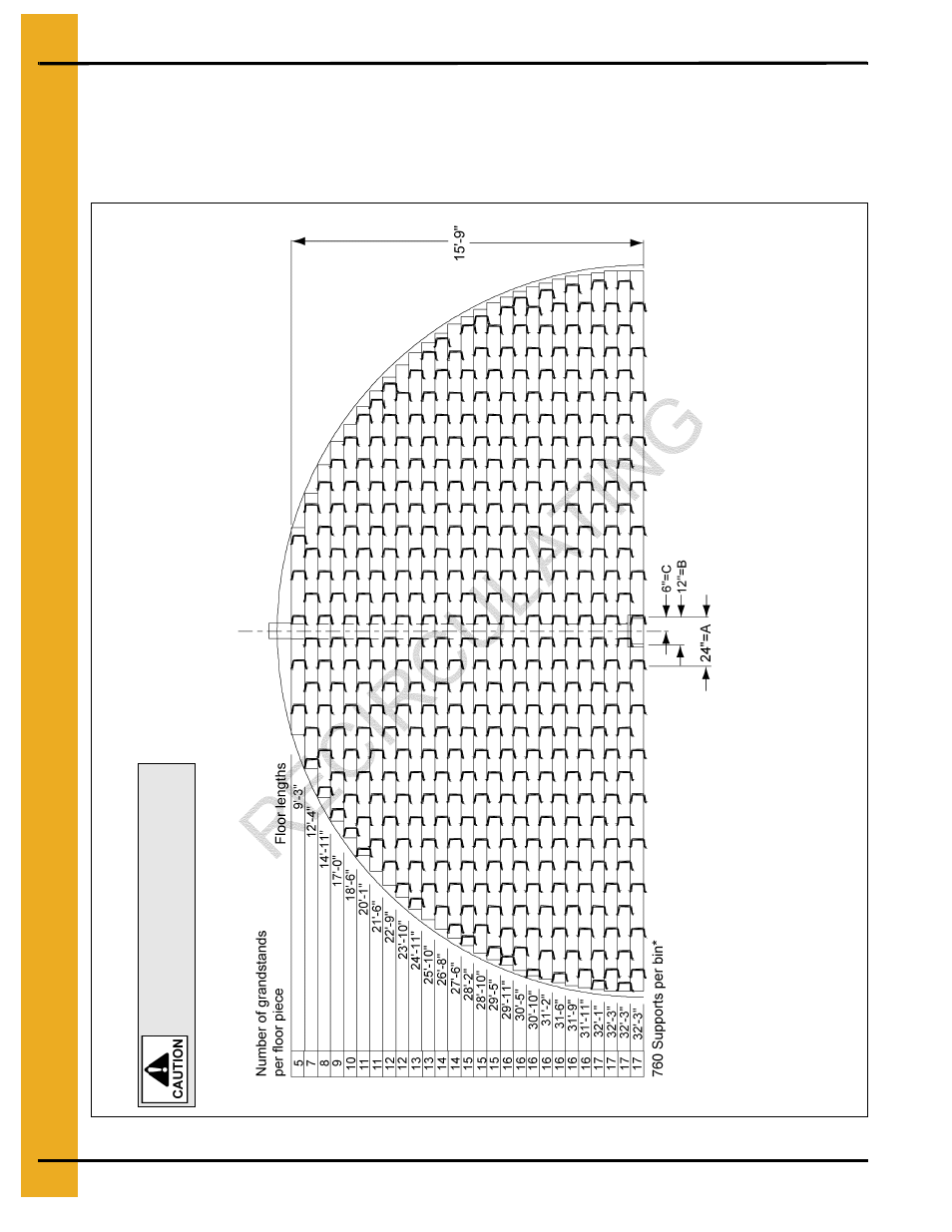 33' grandstand layout for recirculating system | Grain Systems Bin Flooring PNEG-219 User Manual | Page 14 / 32