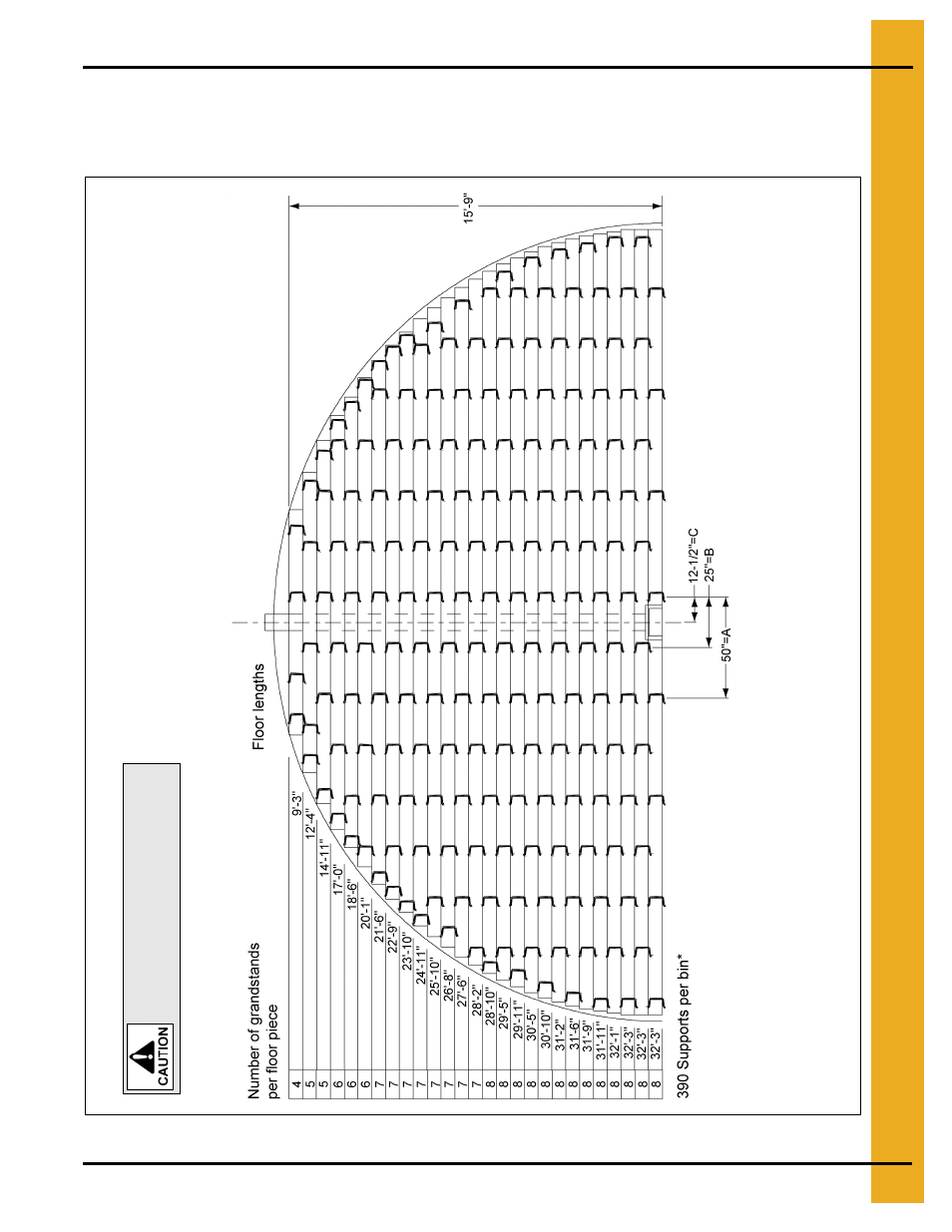 33' grandstand layouts, 33' maximum wall height | Grain Systems Bin Flooring PNEG-219 User Manual | Page 15 / 32