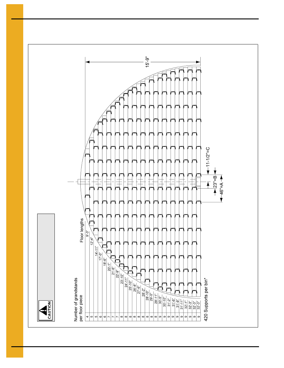33' grandstand layouts, 33' maximum wall height | Grain Systems Bin Flooring PNEG-219 User Manual | Page 16 / 32