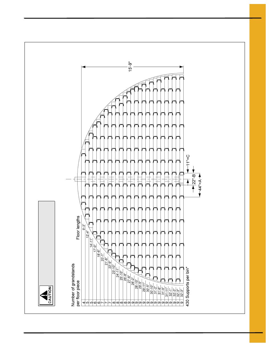 33' grandstand layouts, 33' maximum wall height | Grain Systems Bin Flooring PNEG-219 User Manual | Page 17 / 32