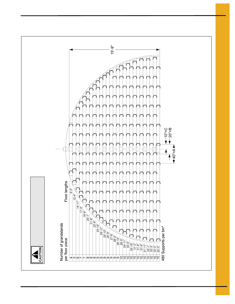 33' grandstand layouts, 33' maximum wall height | Grain Systems Bin Flooring PNEG-219 User Manual | Page 19 / 32