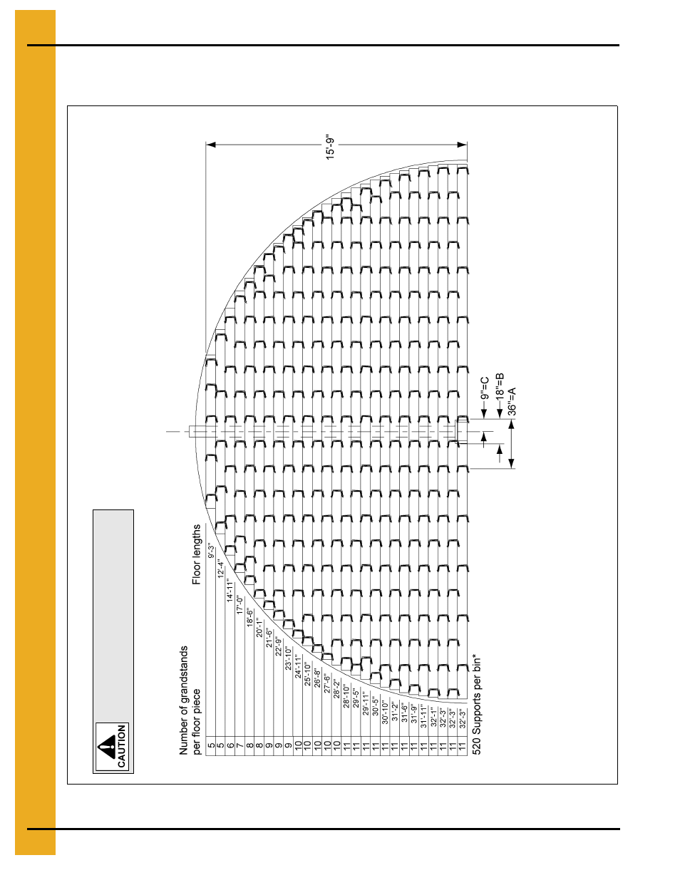 33' grandstand layouts, 33' maximum wall height | Grain Systems Bin Flooring PNEG-219 User Manual | Page 20 / 32