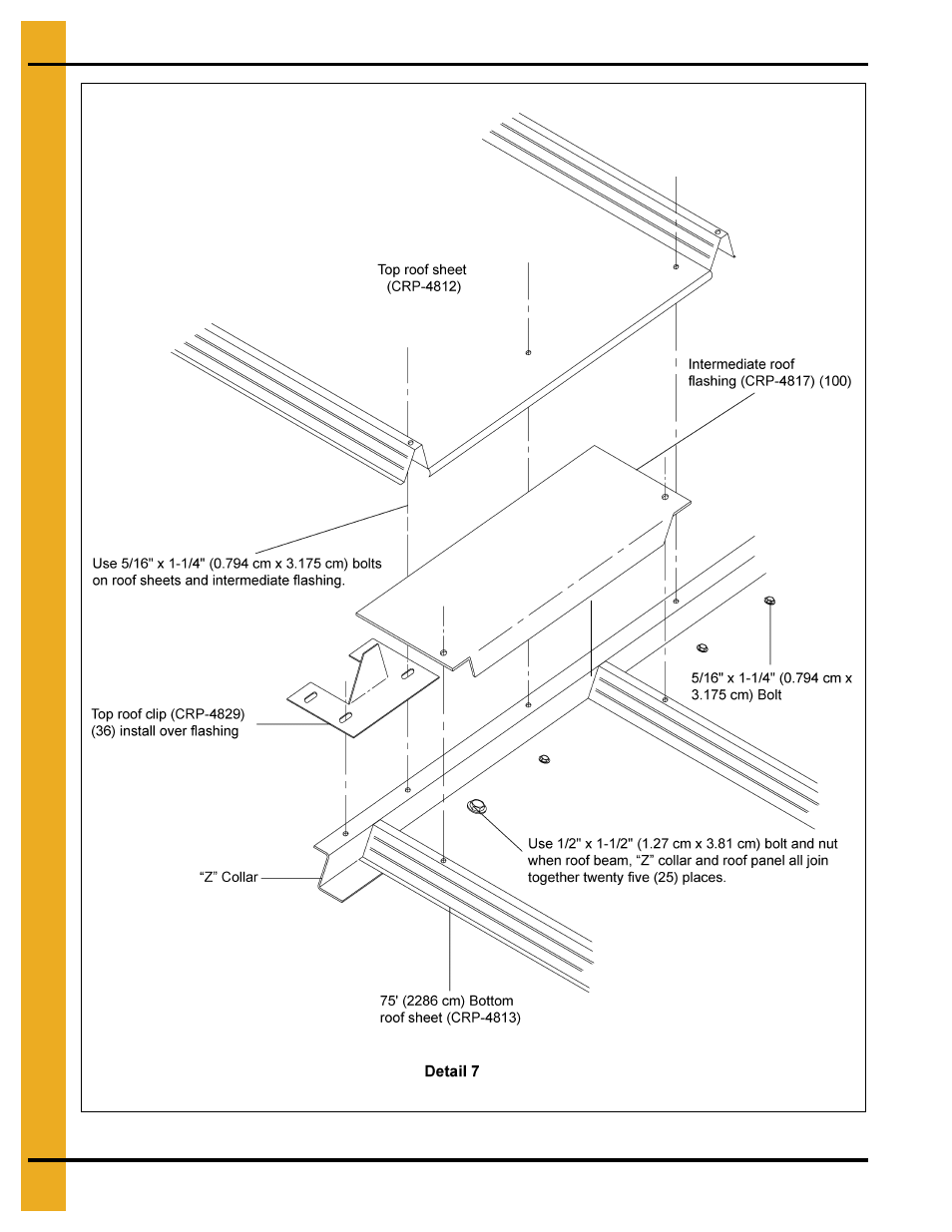 75' roof erection | Grain Systems Tanks PNEG-083 User Manual | Page 16 / 28