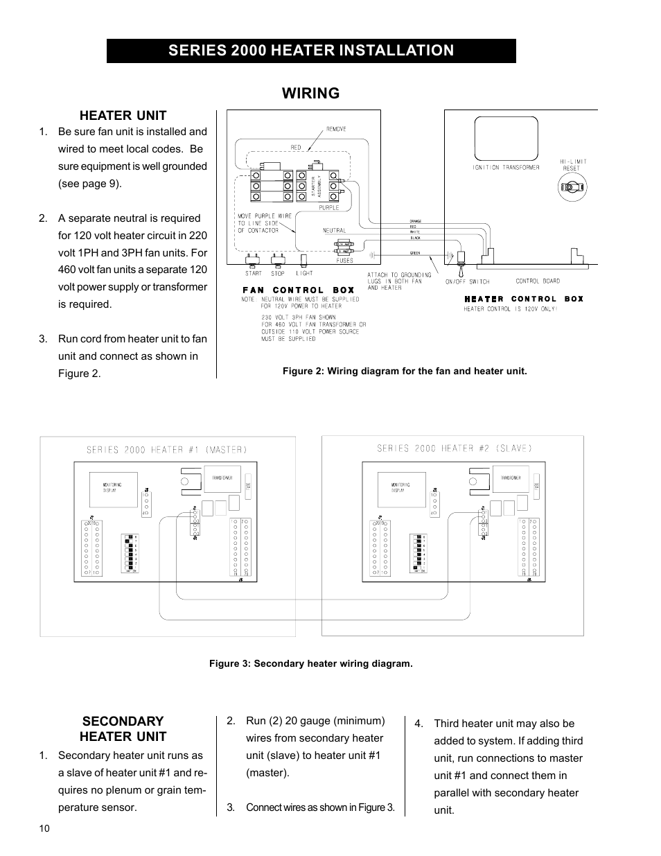 Wiring, Series 2000 heater installation | Grain Systems PNEG-582 User Manual | Page 10 / 26