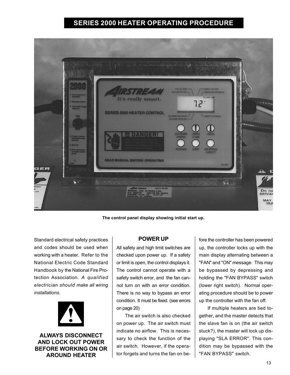 Series 2000 heater operating procedure | Grain Systems PNEG-582 User Manual | Page 13 / 26